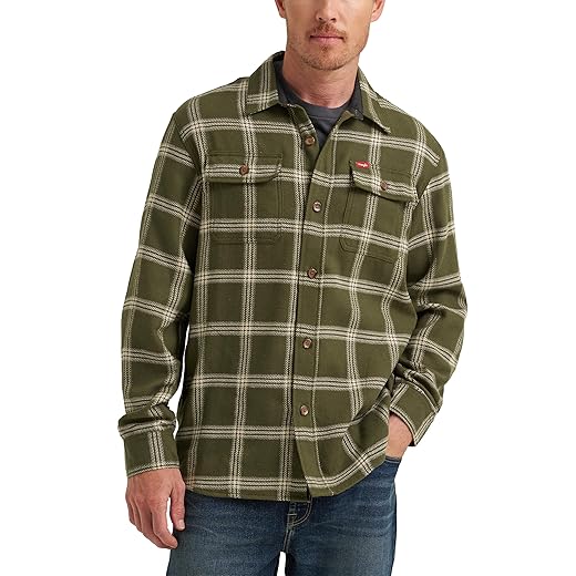 Jaqueta Men's Long Sleeve Flannel Shirt Jacket Wrangler AuthenticsMasculino