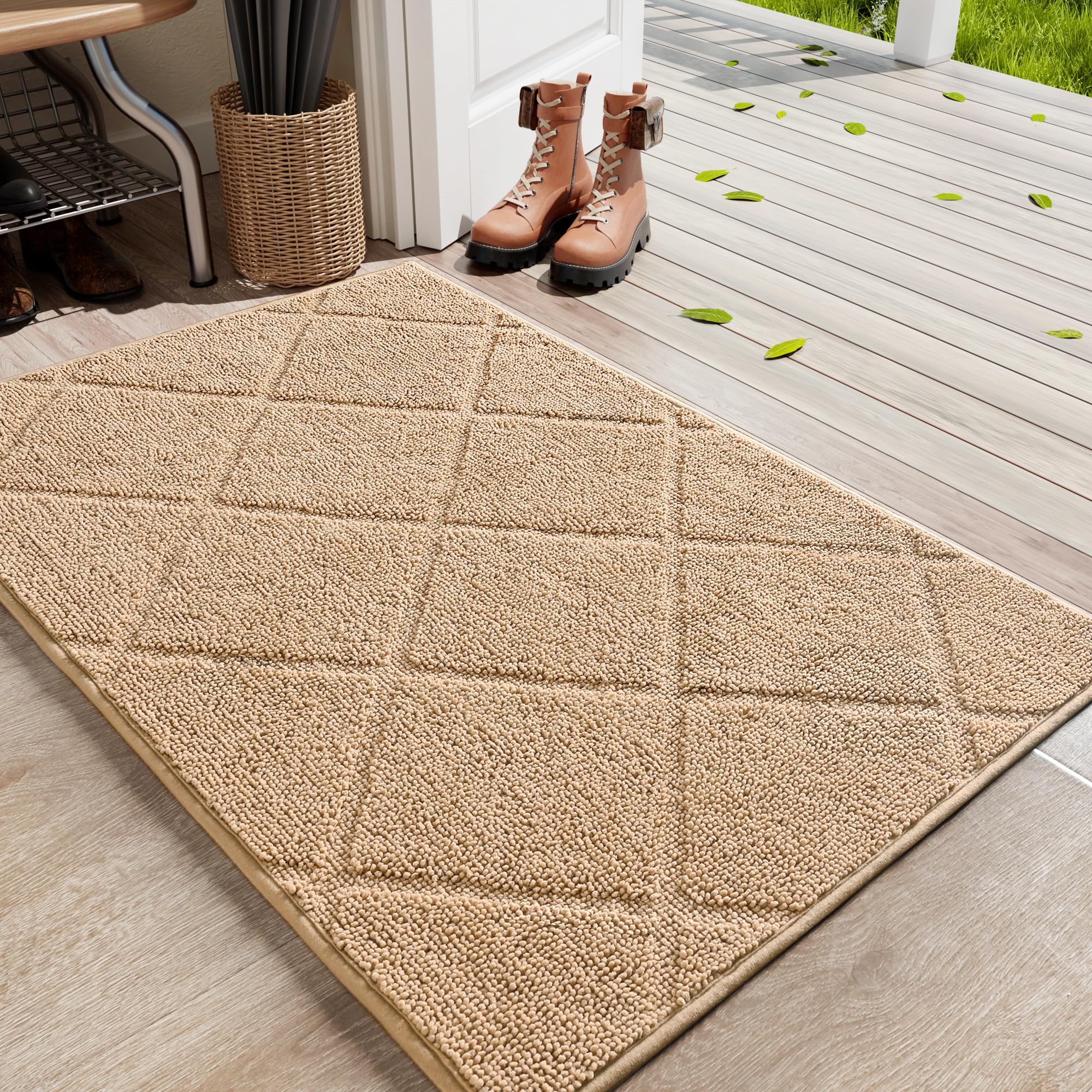 Amazon.com: LOCHAS Beige Indoor Door Mat 24x36 Inch, Rubber