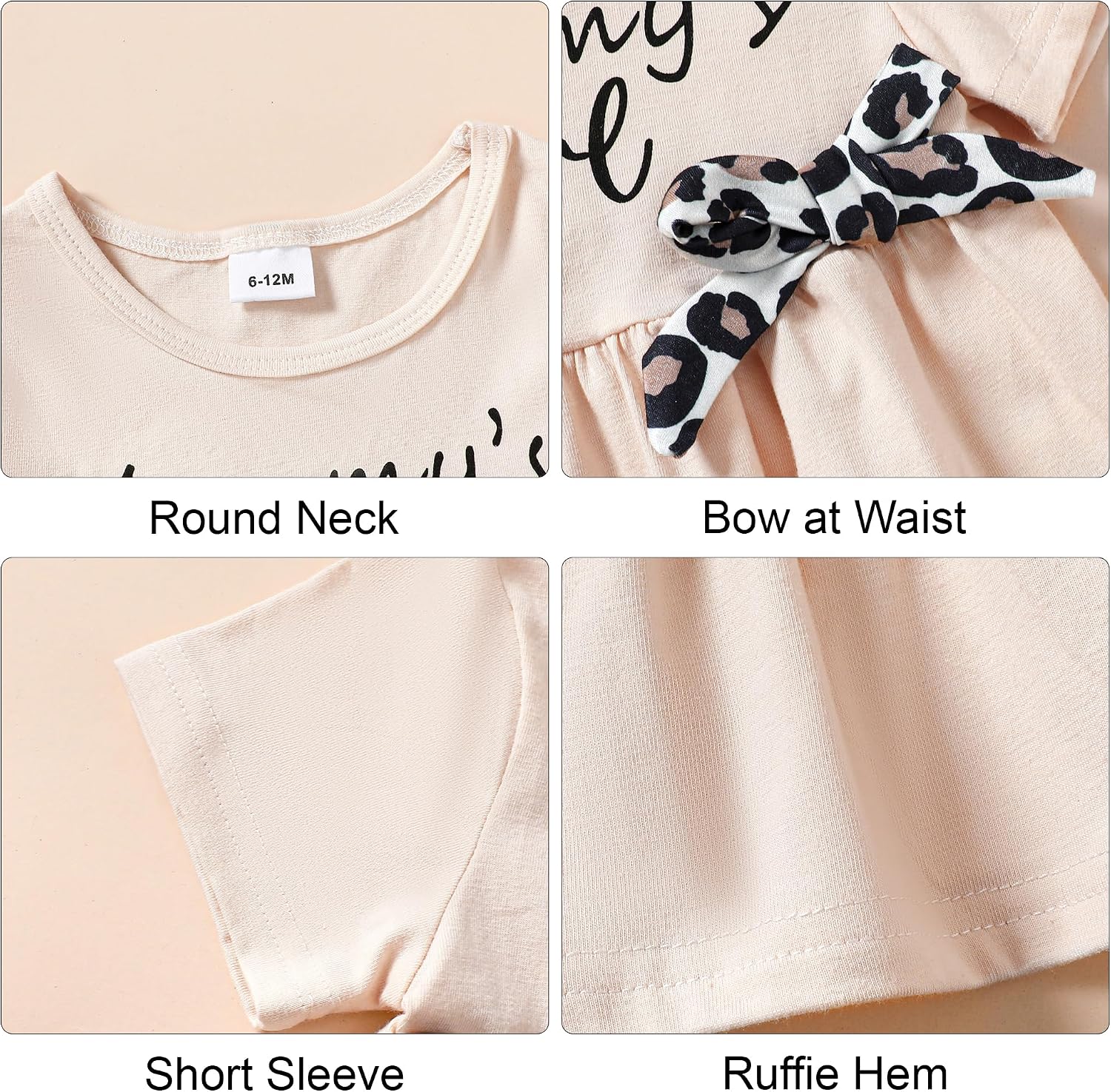 YALLET Toddler Baby Girl Clothes Summer Outfits Set, Short Sleeve T-Shirt+Casual Shorts+Headband 3Pcs Infant Girl Clothing image 5