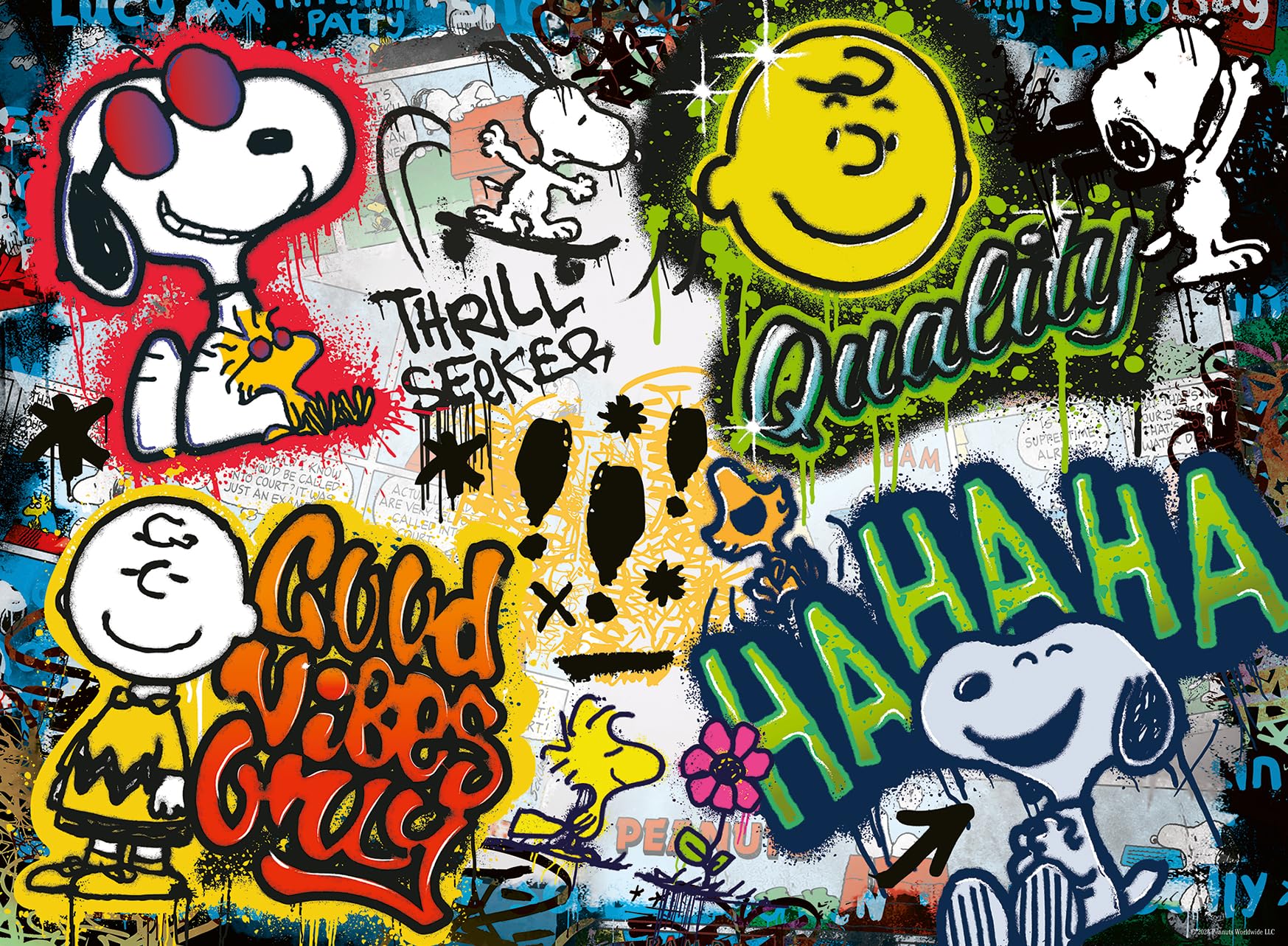 Ravensburger 12000389 - Peanuts Graffiti - 500 pieces jigsaw puzzle – Puzzle for adults and kids age 12 years up, Peanuts jigsaw