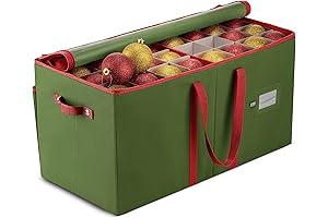 ZOBER Large Christmas Ornament Storage Box