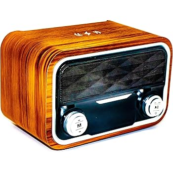 monster decora wood bluetooth speaker and clock radio