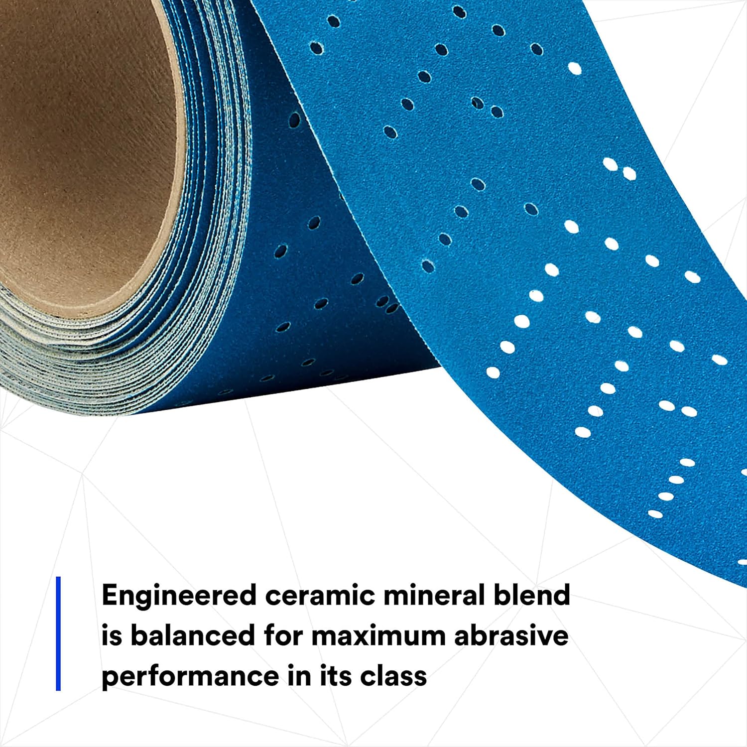 3M Hookit Blue Abrasive Sheet Roll, 36187, Multi-Hole, 2.75 in x 13 yd, 80+ Grade, Automotive Sanding Roll Sandpaper for Coating Removal, Body Repair, Auto Sanding