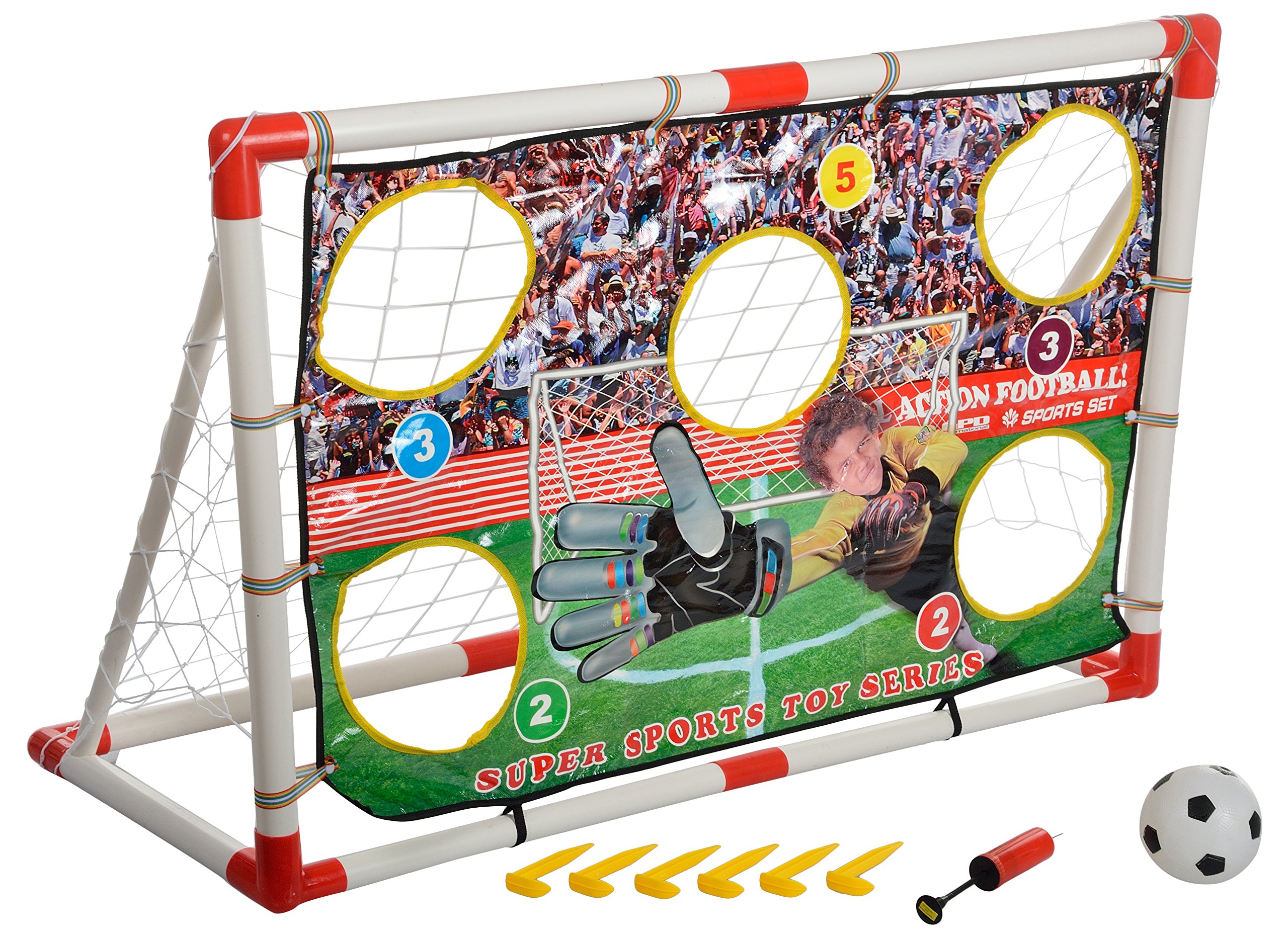 IRIS PRO Soccer Goal Target Nets with 5 Scoring Zones – Practice Shooting & Goal Shots