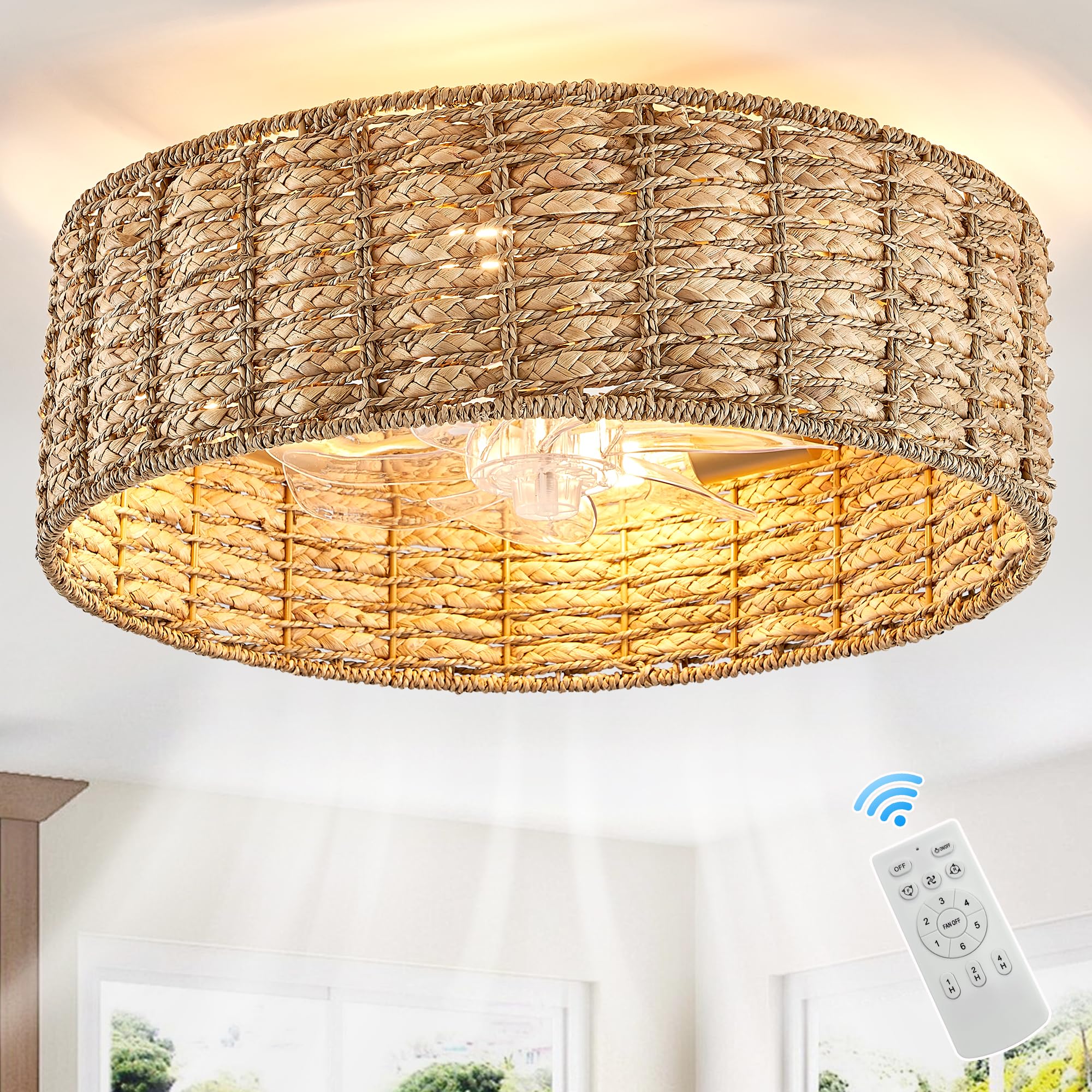 lovelyladylabo フラン Deliyfans 42' Chandelier Ceiling Fan with Lights