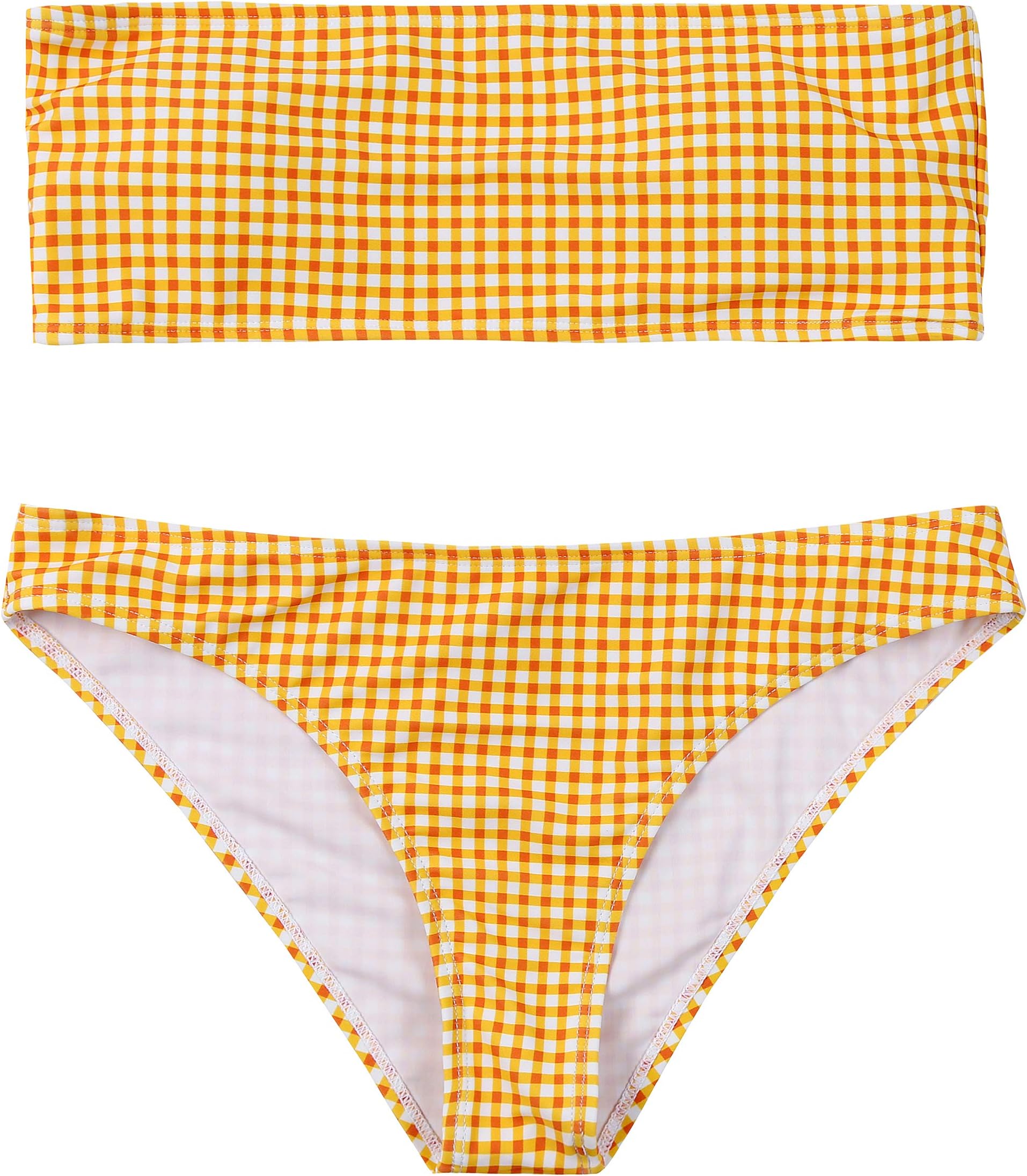 Lemonfish Women's Strapless Bra High Waist Thongs
