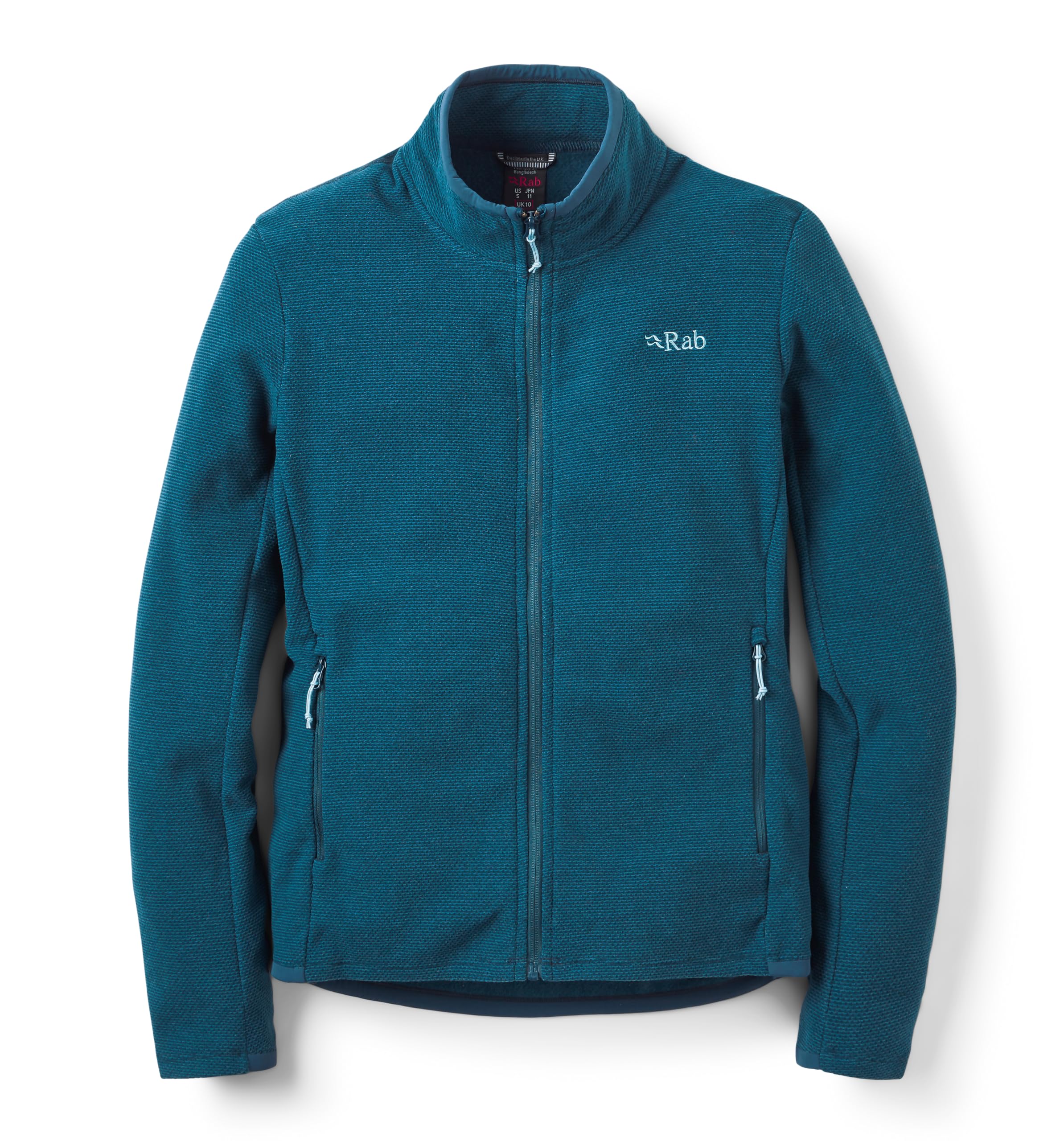 Rab Women's Stavel Jacket - Warm Midweight Fleece Coat for Hiking, Climbing, & Skiing - Tempest Blue - Medium