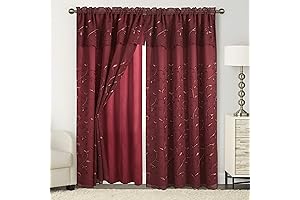 Elegant Comfort Living Room Curtains with Valance