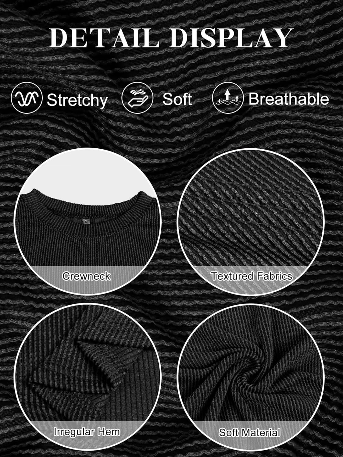 Womens Loose Fit Casual Flowy Tank Tops Crew Neck Trendy Textured Sleeveless Summer Tops Clothes Outfits 2026 - Image 6