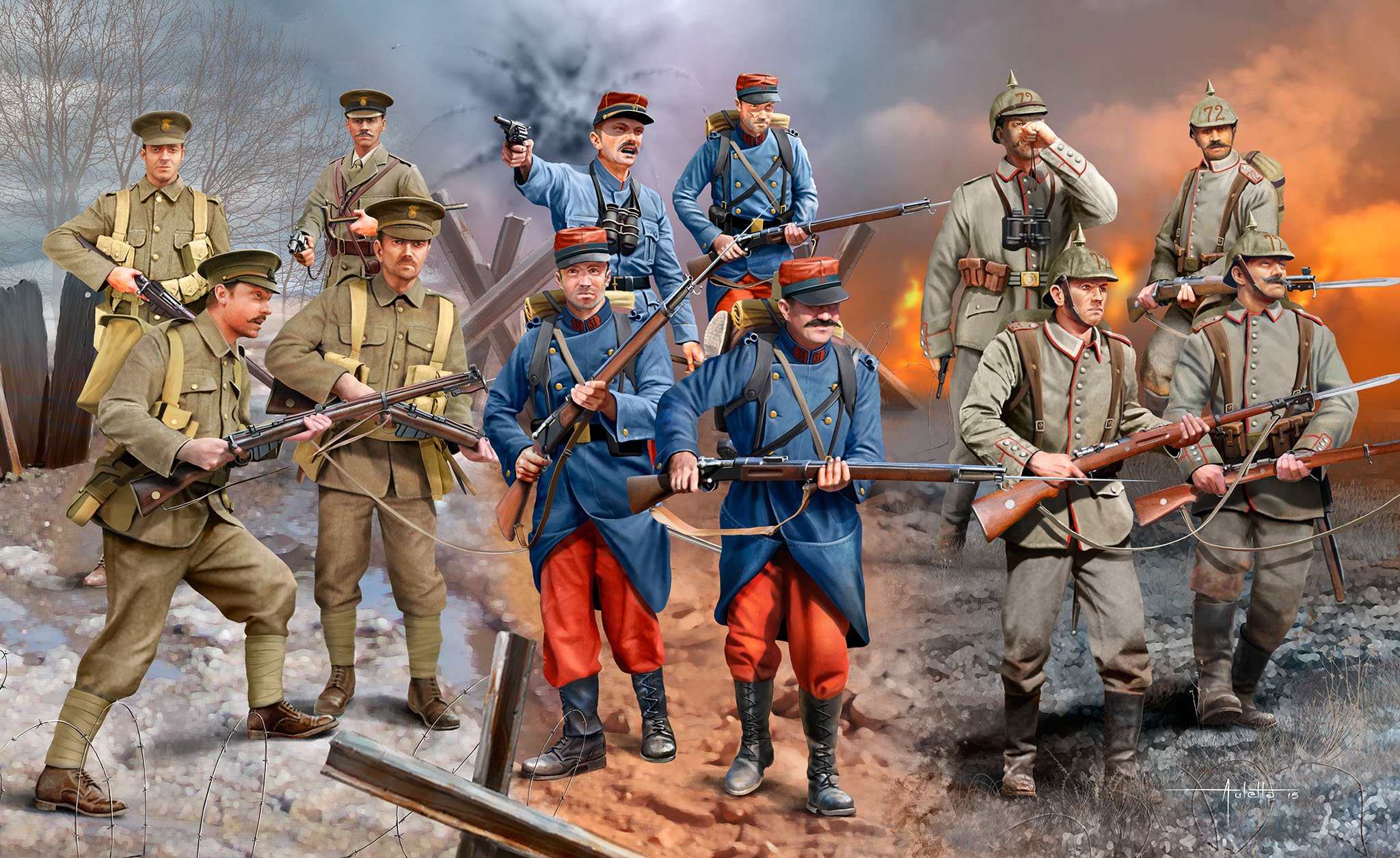 FC MODEL TREND Figurine Résine 37112 Soldats Britanniques En Afrique Wwii Set 2 135