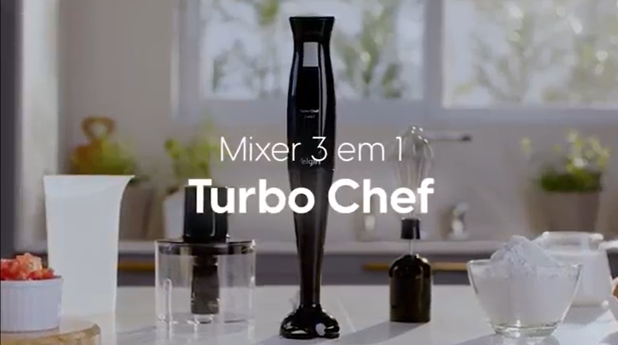 Mixer Vertical Turbo Chef Elgin 3 em 1 200W Preto 110v : Amazon