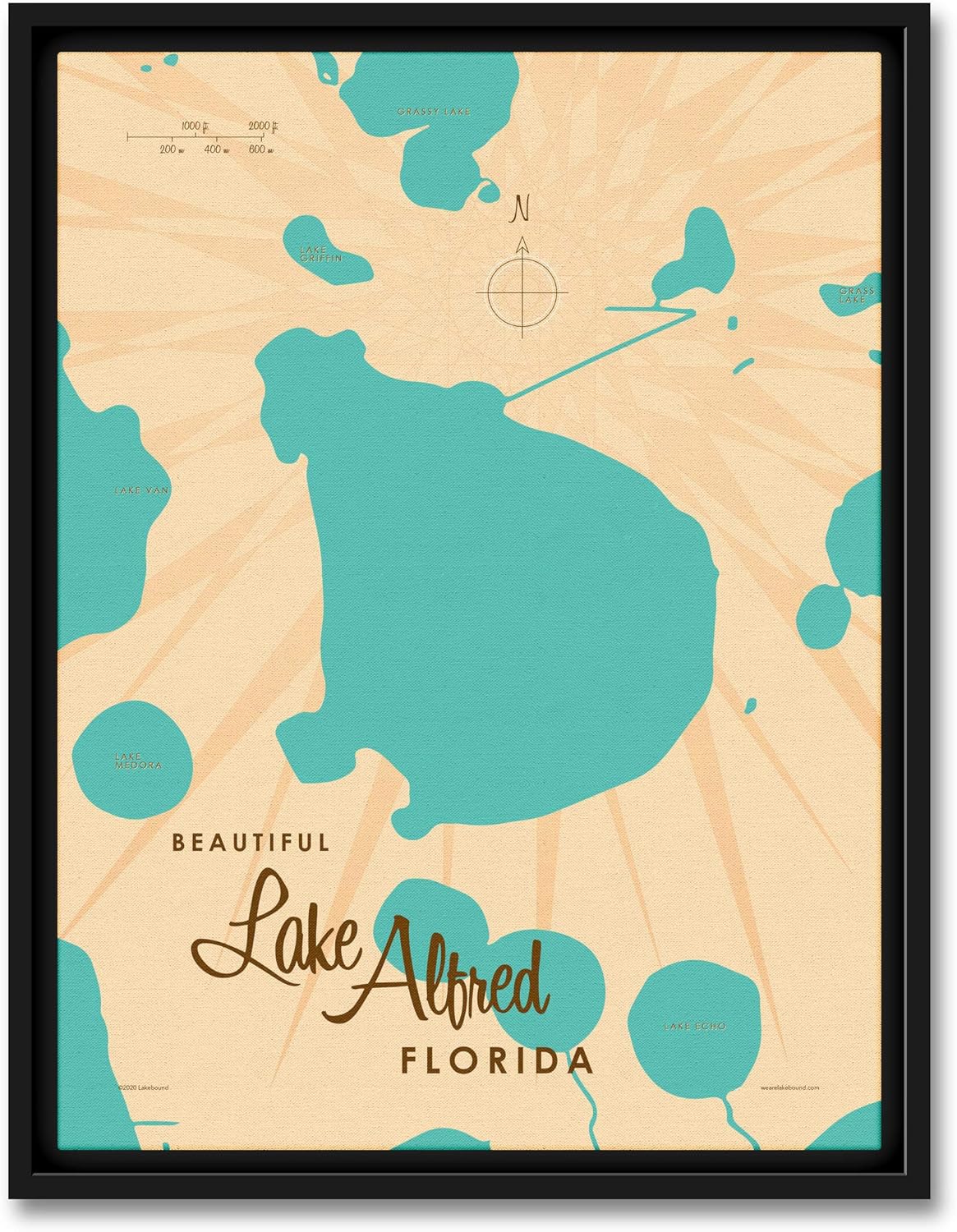 Lake Alfred Florida Professionally Framed Giclee Archival