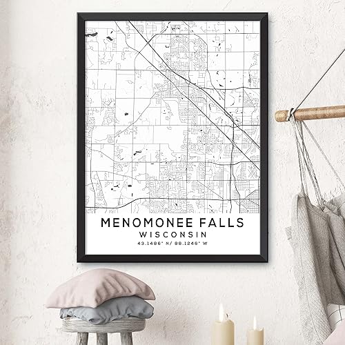 Miniatura 3 de Mapa de Menomonee Falls, Wisconsin, Light 2 (18x24)