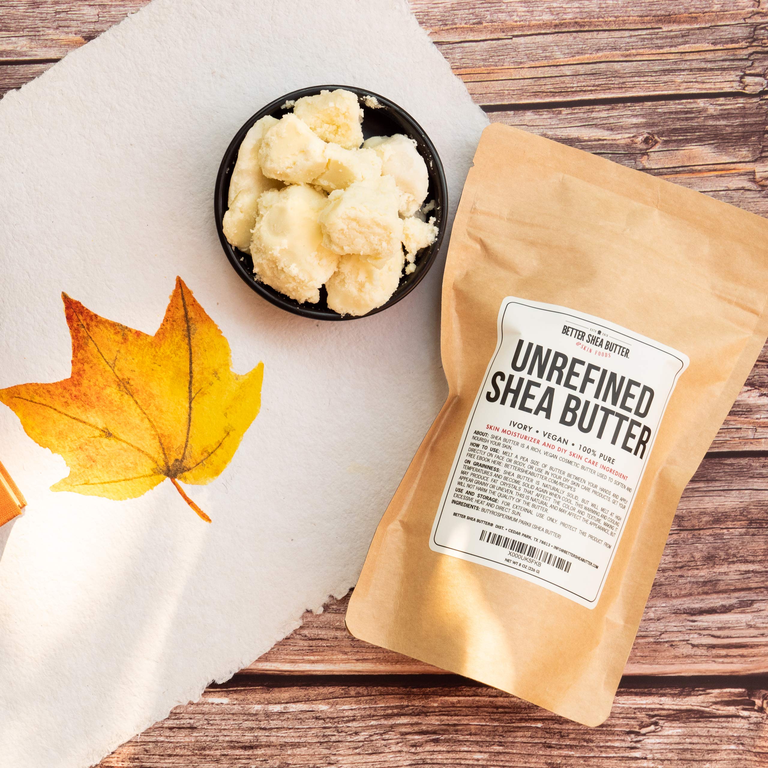 Unrefined African Shea Butter Ivory, 100 Pure & Raw Moisturizing