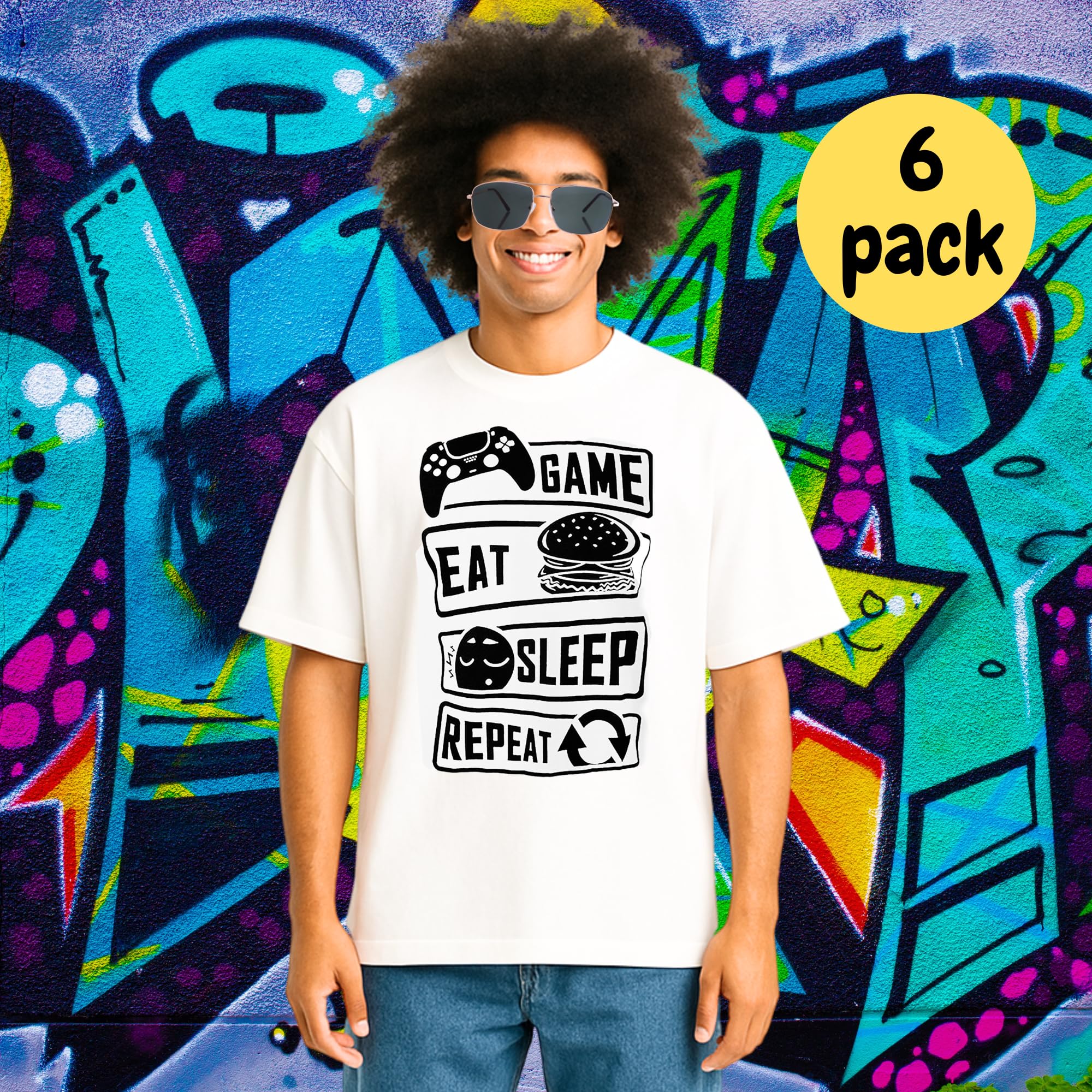 T-shirt imprimé tendance pour homme 100 % coton col rond uni vêtements de sport t-shirts multipack manches courtes grandes et hautes/mince/coupe régulière course été Hip Hop hauts
