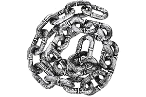 MAGICLULU 1M Halloween Costume Party Plastic Prison Chain Long Fake Rusty Chain...