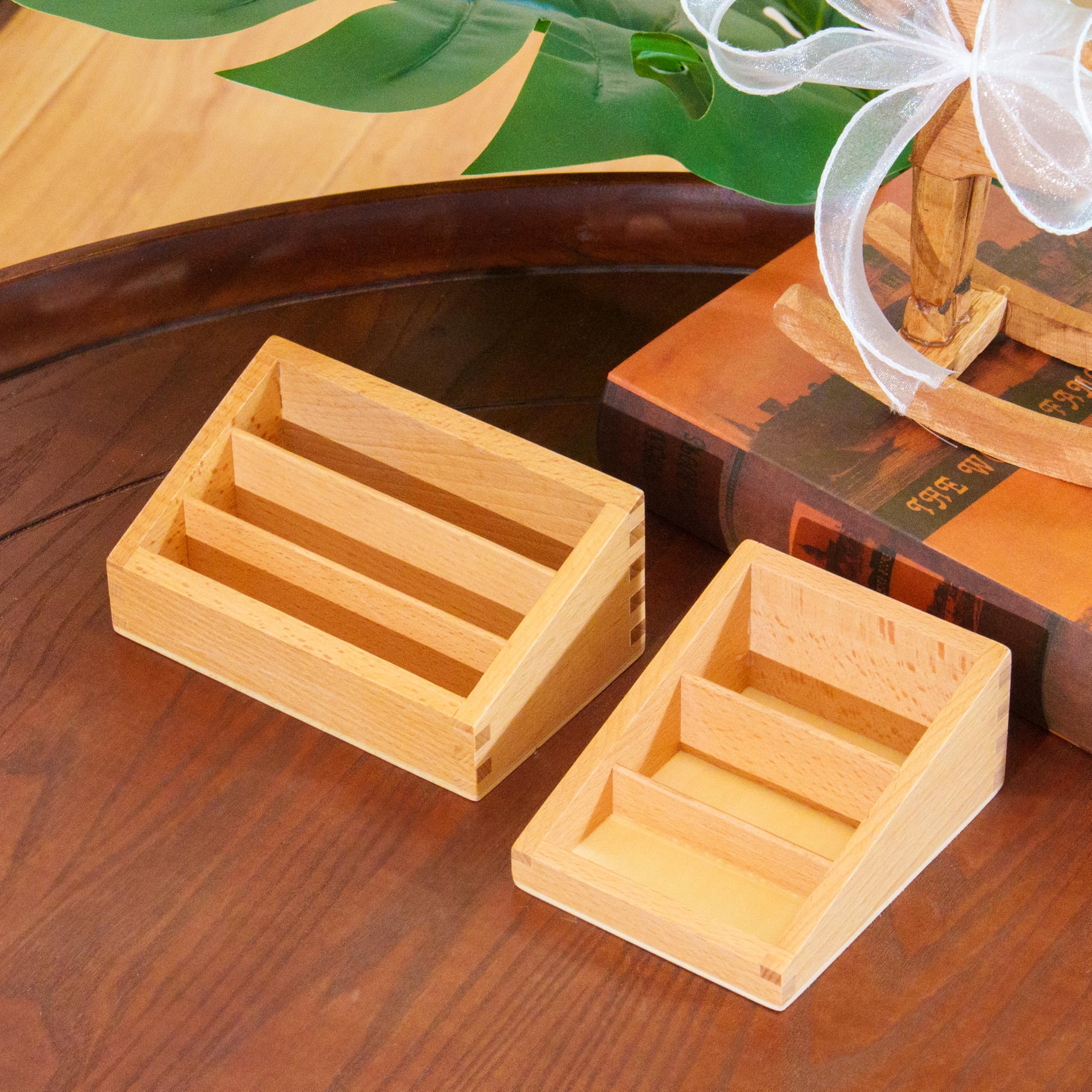 Montessori - Letras, gramática y lectura, juegos educativos de madera para preescolar y primaria, educación en casa y aula (Montessori caja grande de tres partes)