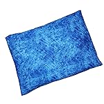 Microwavable Corn Filled Heating Pad and Cold Pack/Washable 100% Cotton Cover (Etched - Cobalt, 5.25in W x 17.25in L)