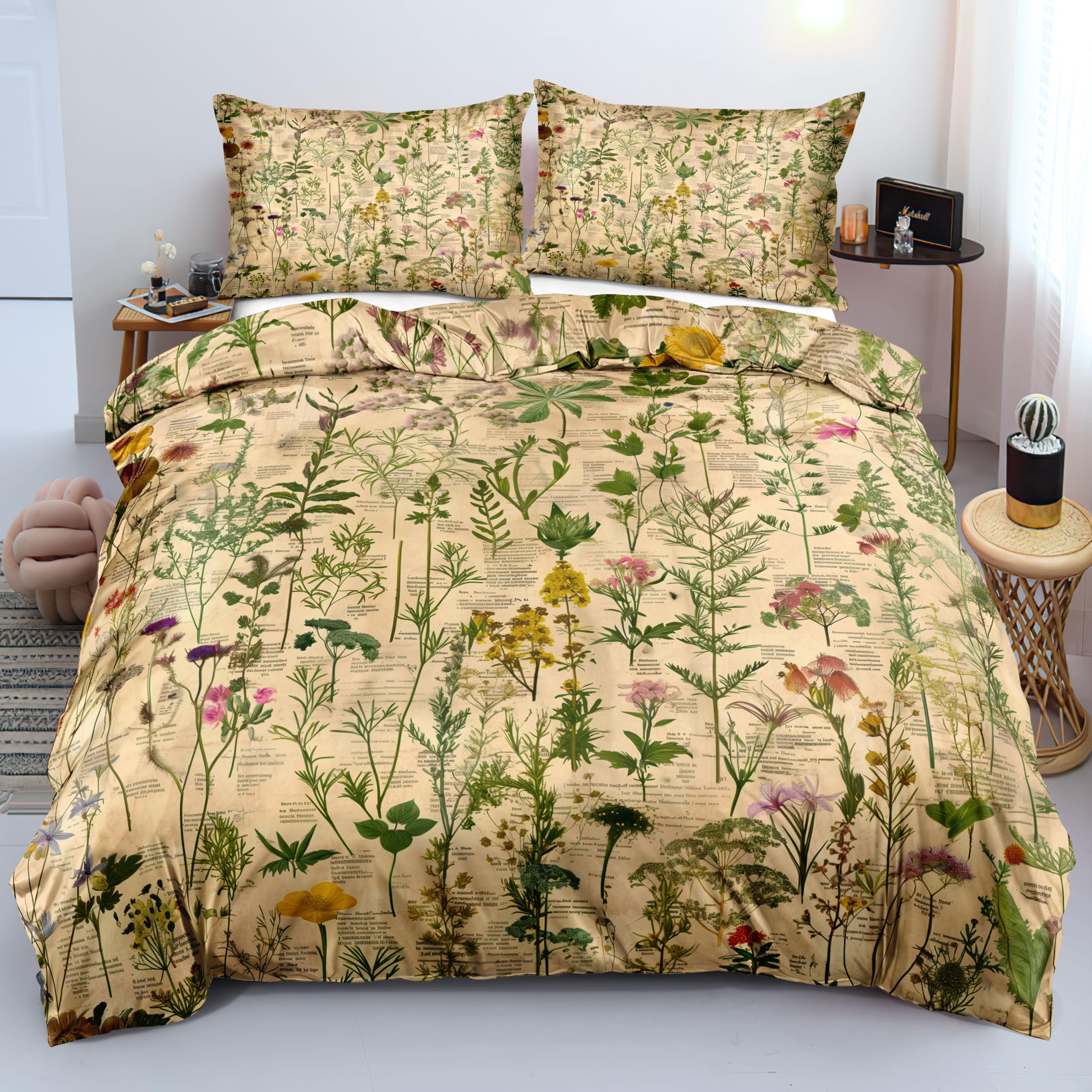 Housse de Couette Jardin Feuille Branche Couvre-lits Vintage 240