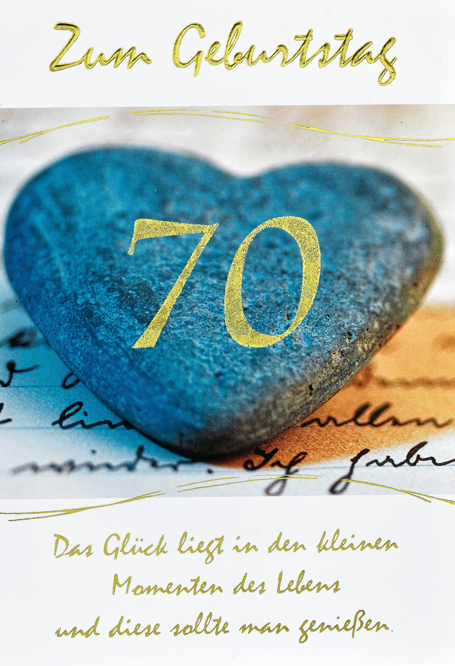 bsb 70th Birthday Card - Stone Heart