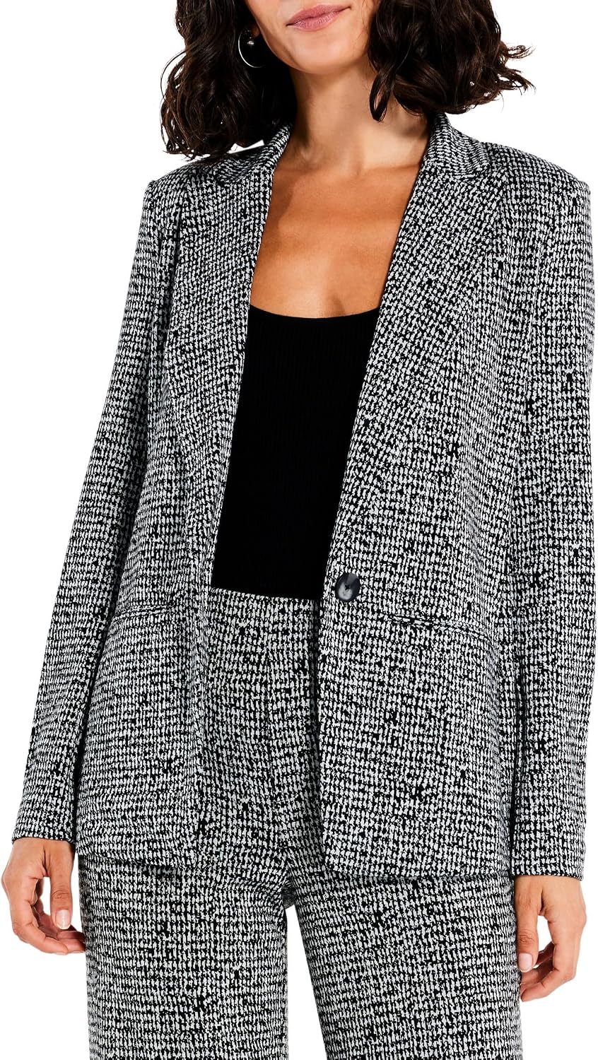NIC+ZOE Women's Etched Tweed Knit Blazer