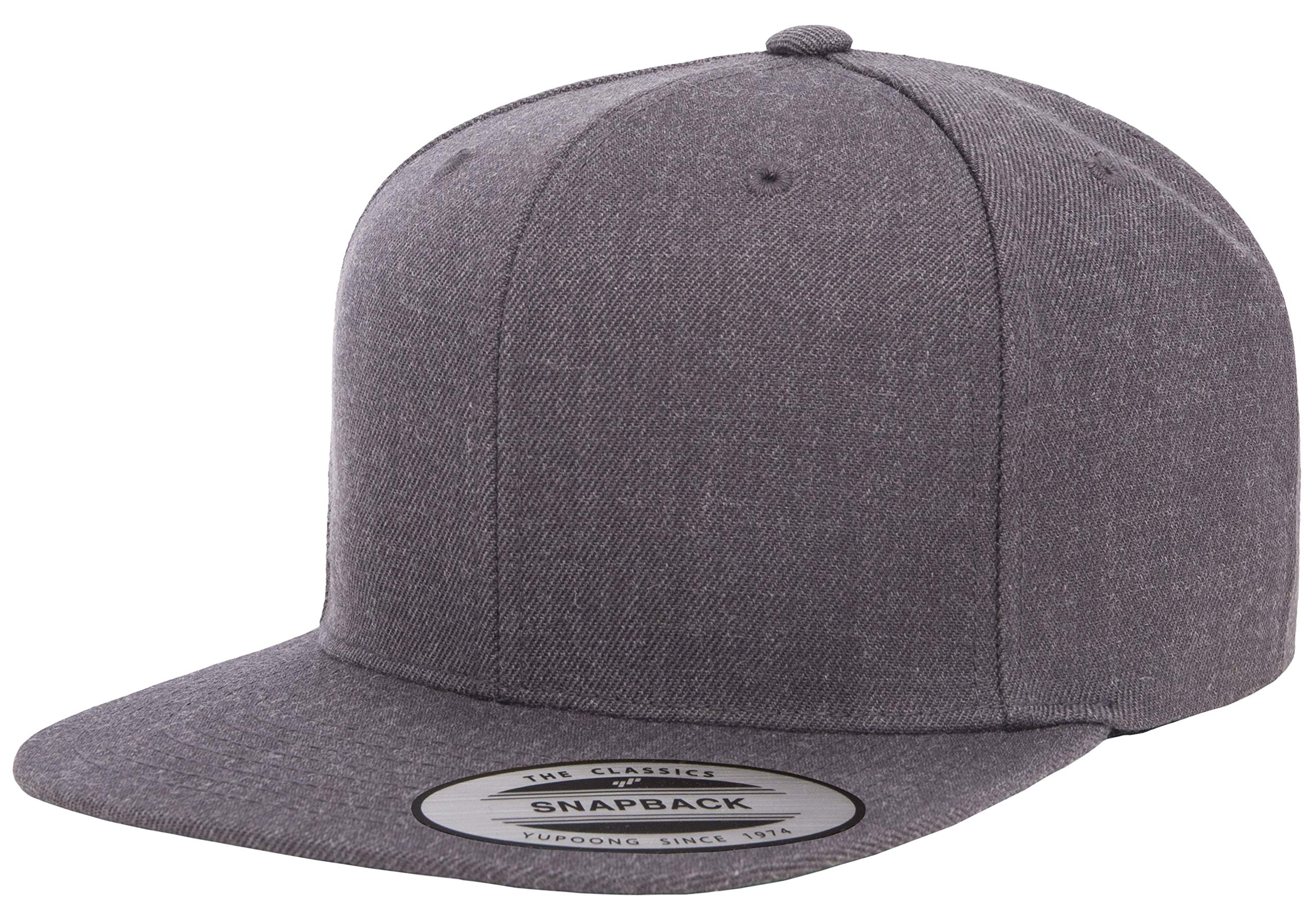 Flexfit Premium Snapback Cap, Dark Heather, One Size
