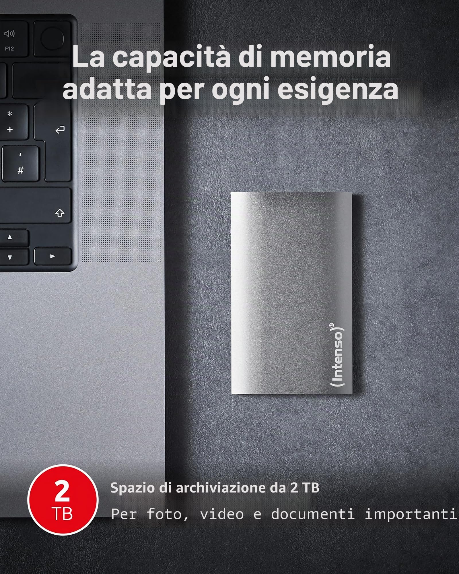 Intenso SSD esterno Premium, 2 TB Portable Solid State Drive, fino a 320 MB/s