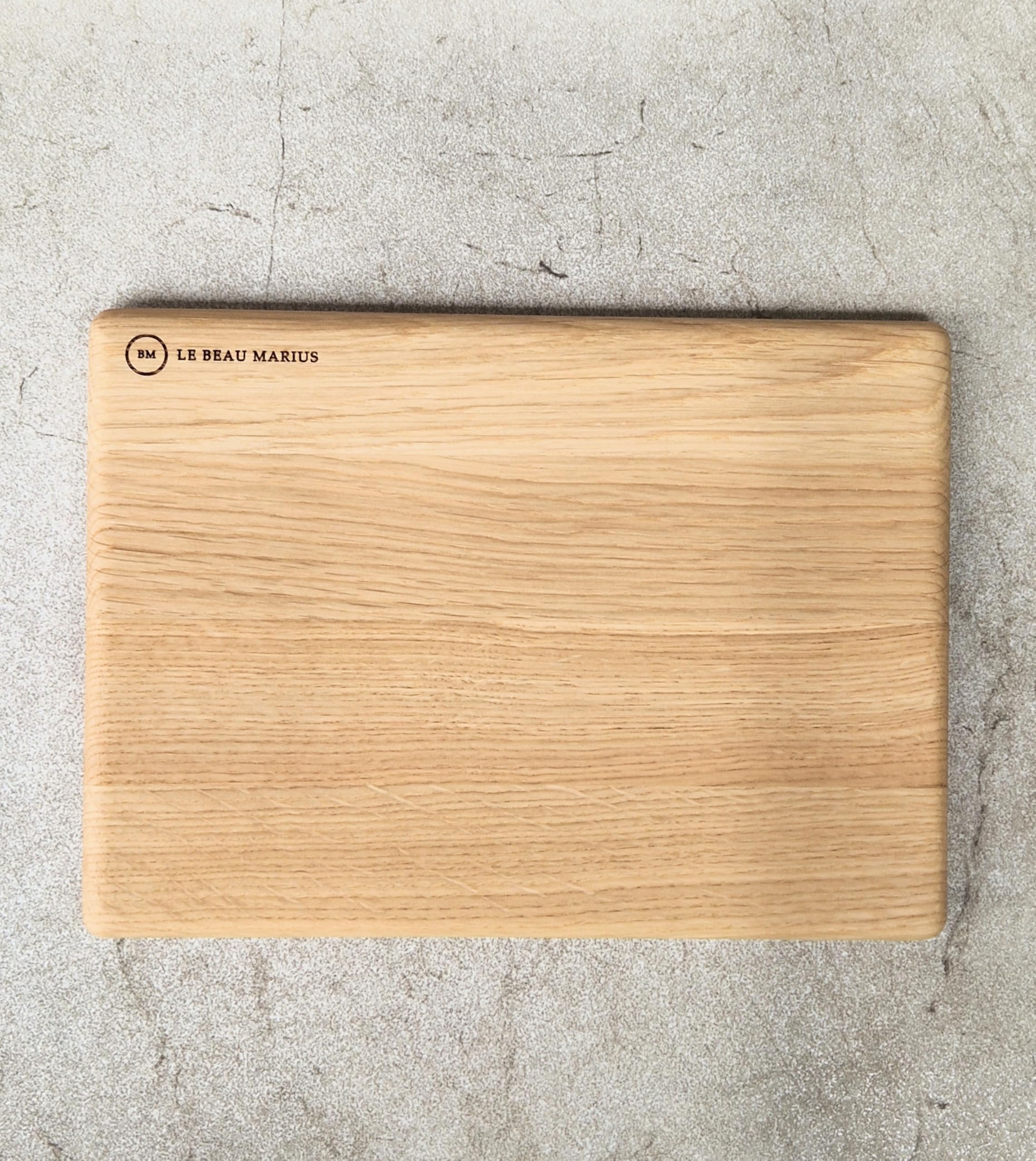 Planche à découper en chêne massif bloc de cuisine de 25x18cm traité contre l'humidité