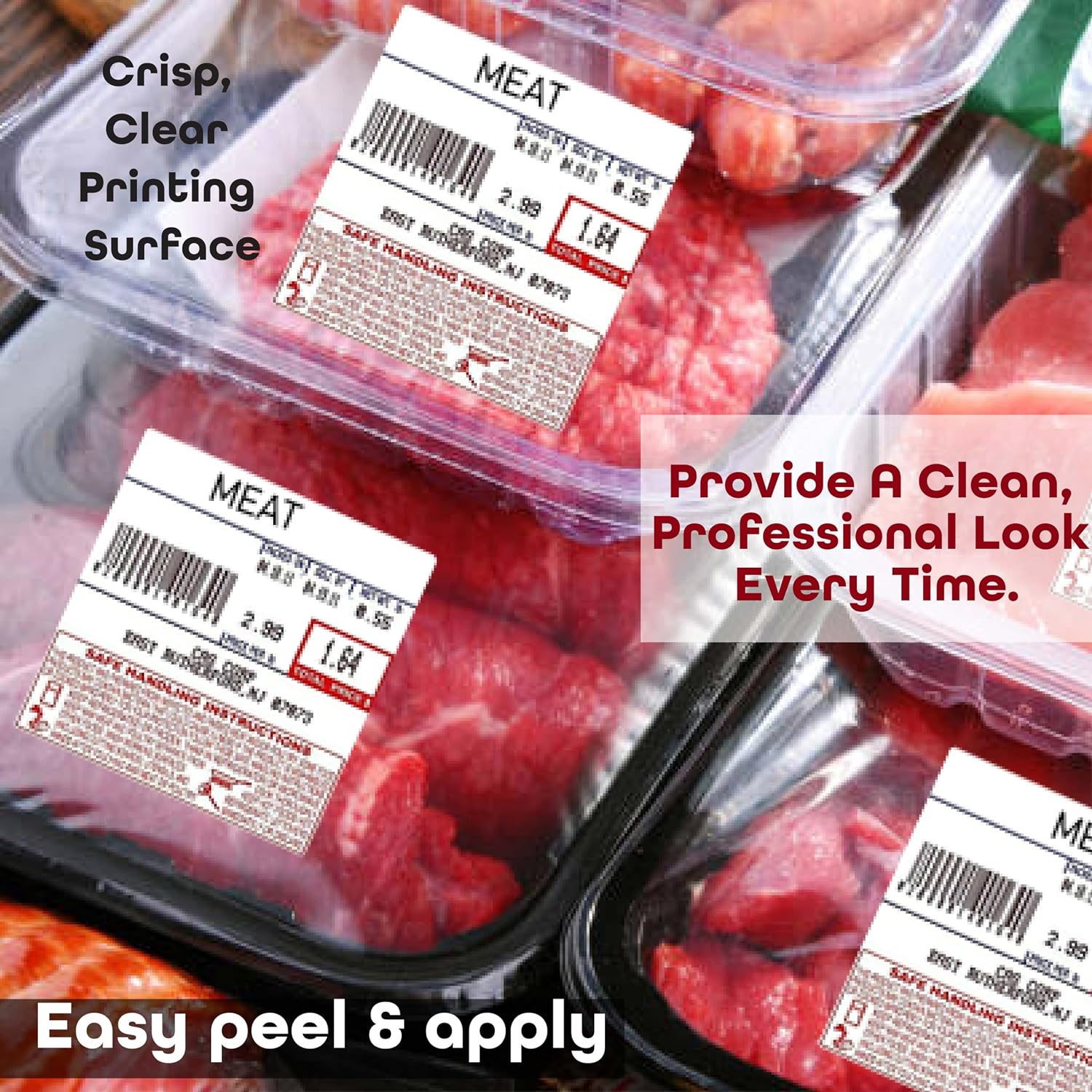Aquos CAS CL-8040 Printing Scale Label Rolls | Direct Thermal Labels on Thermal Paper | Label Roll with Strong Adhesive | Pre-Cut | Smudge-Free | Made in USA