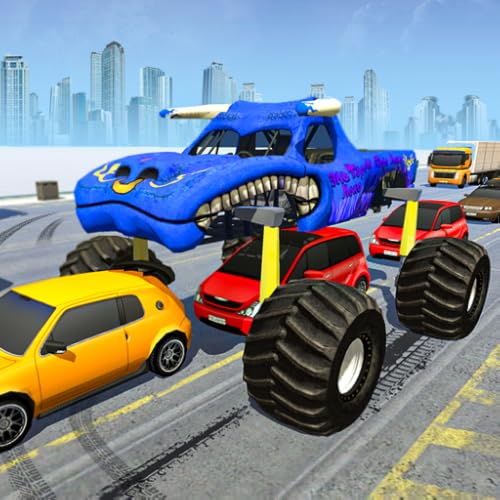 Elevated Monster Truck Car Parking Driving Game
