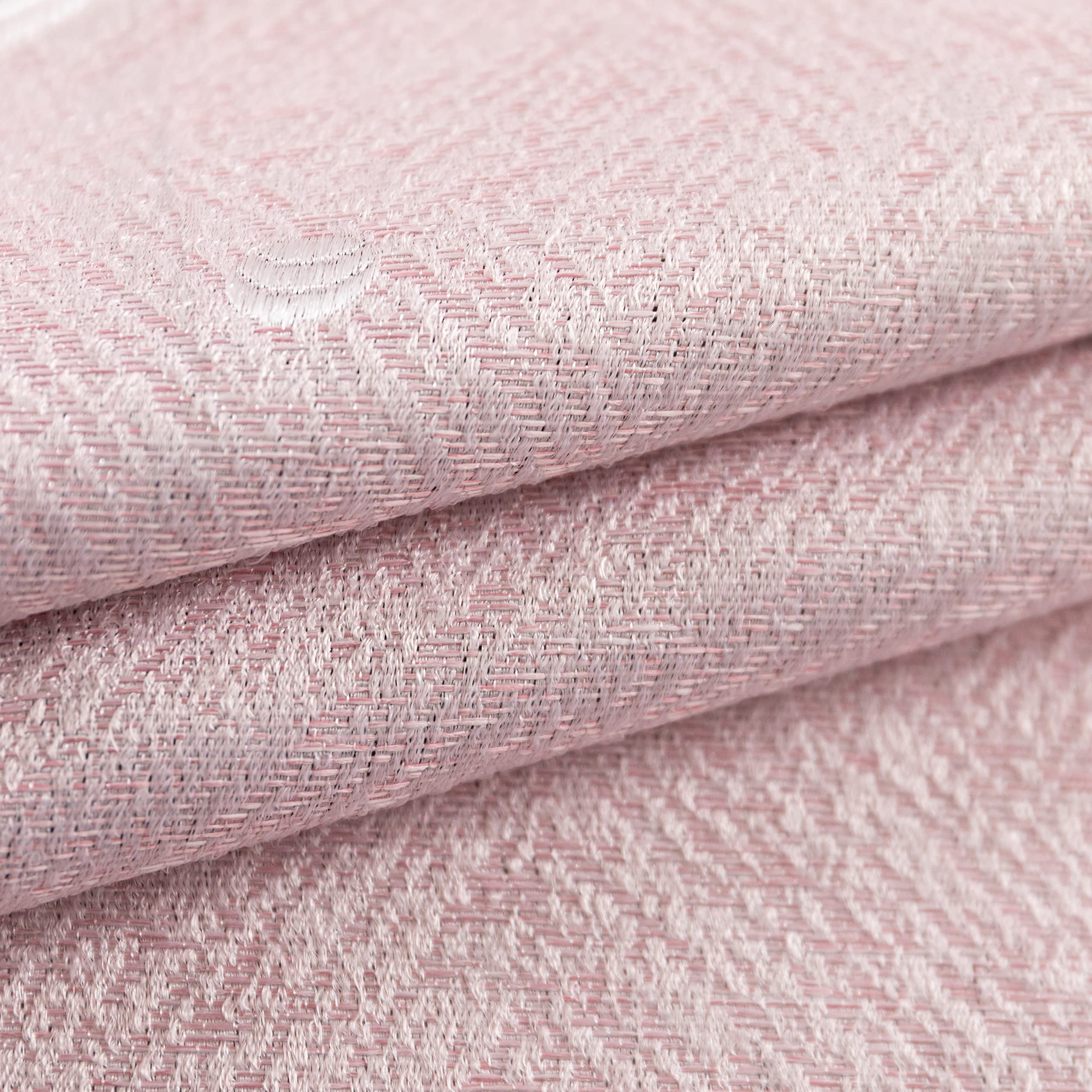 GIRASOLE HOME® Tende Jacquard Semi Oscuranti Fantasia Luna e Stelle Tenda Morbida Termica Isolante 2 Pannelli con Occhielli Rosa Stelle 140x275cm