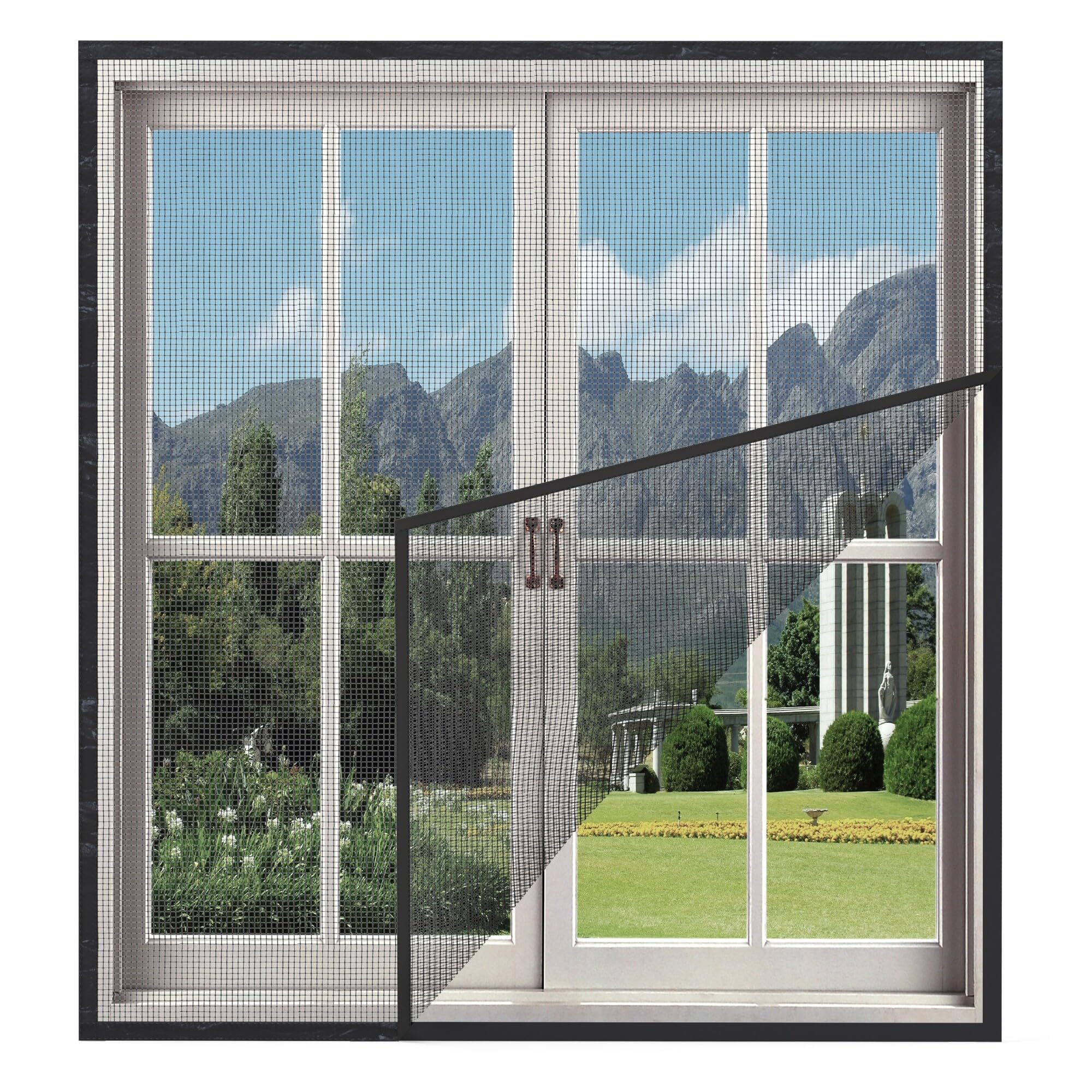 Woodluck Customizable Mosquito Net for Window | Colour Black | Size 4 ft x 2.5 Feet | Pre Stitched Window Net for Home | Easy DIY Installation Screen for Windows | Durable Mesh for Windows-picture-26