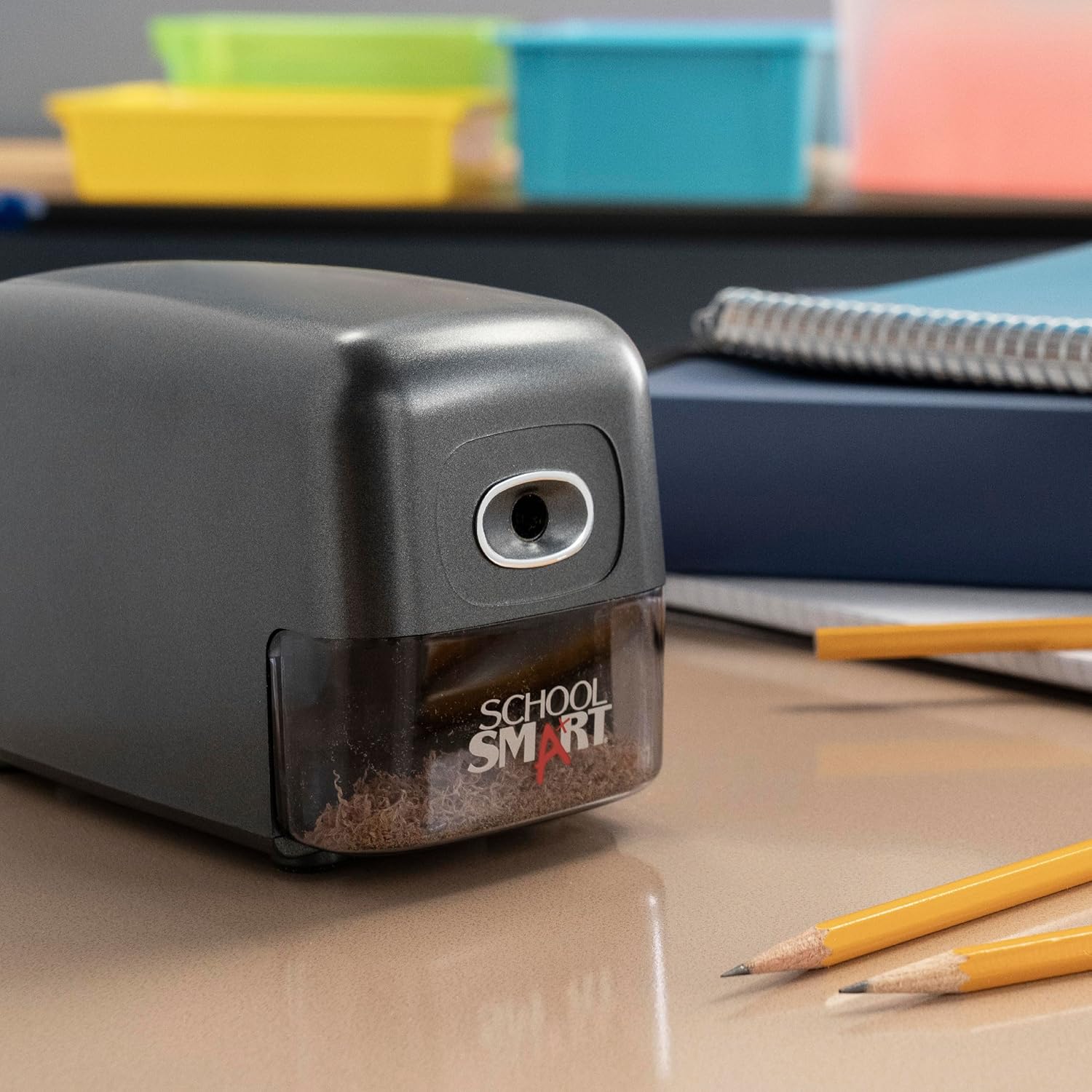 School Smart Electric Pencil Sharpener, 5-1/2 x 3-3/4 x 7-3/4 Inches