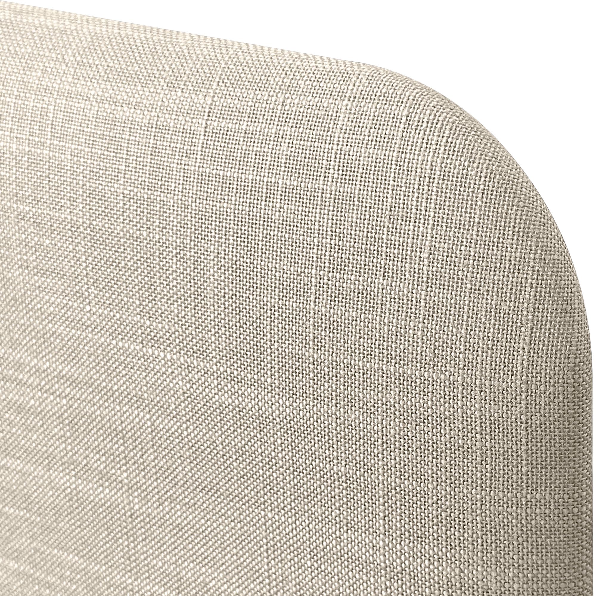 DHOME Tête de Lit Rembourrée Lisse Arrondie en Lin Naturel avec Pieds pour Mur Acoustique Têtes de Lit Absorbantes Tête de Lit Chambre à Coucher (Beige, 140cm)