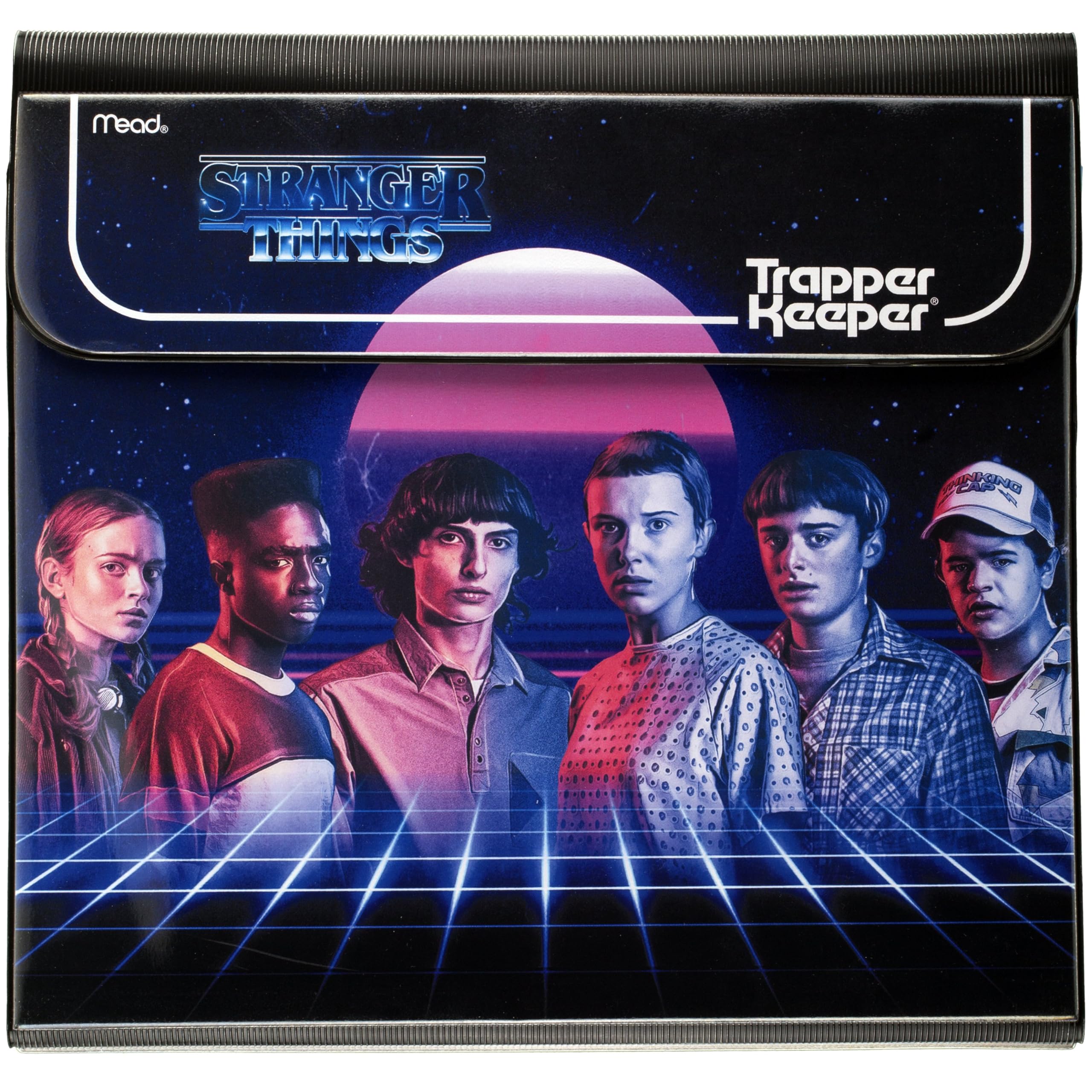 Trapper Keeper Binder, Stranger Things, 1 İnç Bağlayıcı 2 Klasör ve Ekstra Cep içerir, Neon (261138G-25)