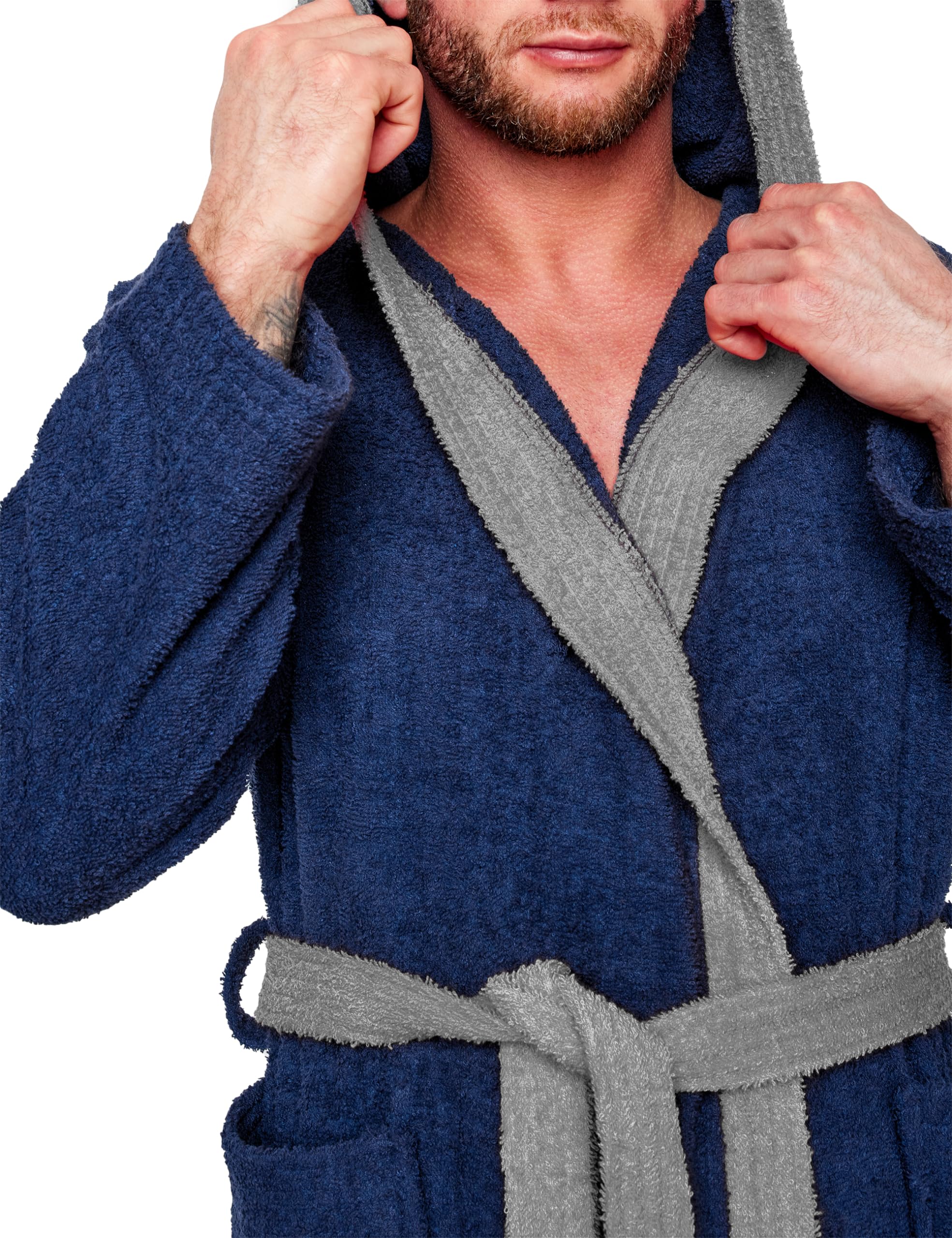 Ladeheid Albornoz de Baño 100% Algodón Ropa de Casa Hombre LA40-190