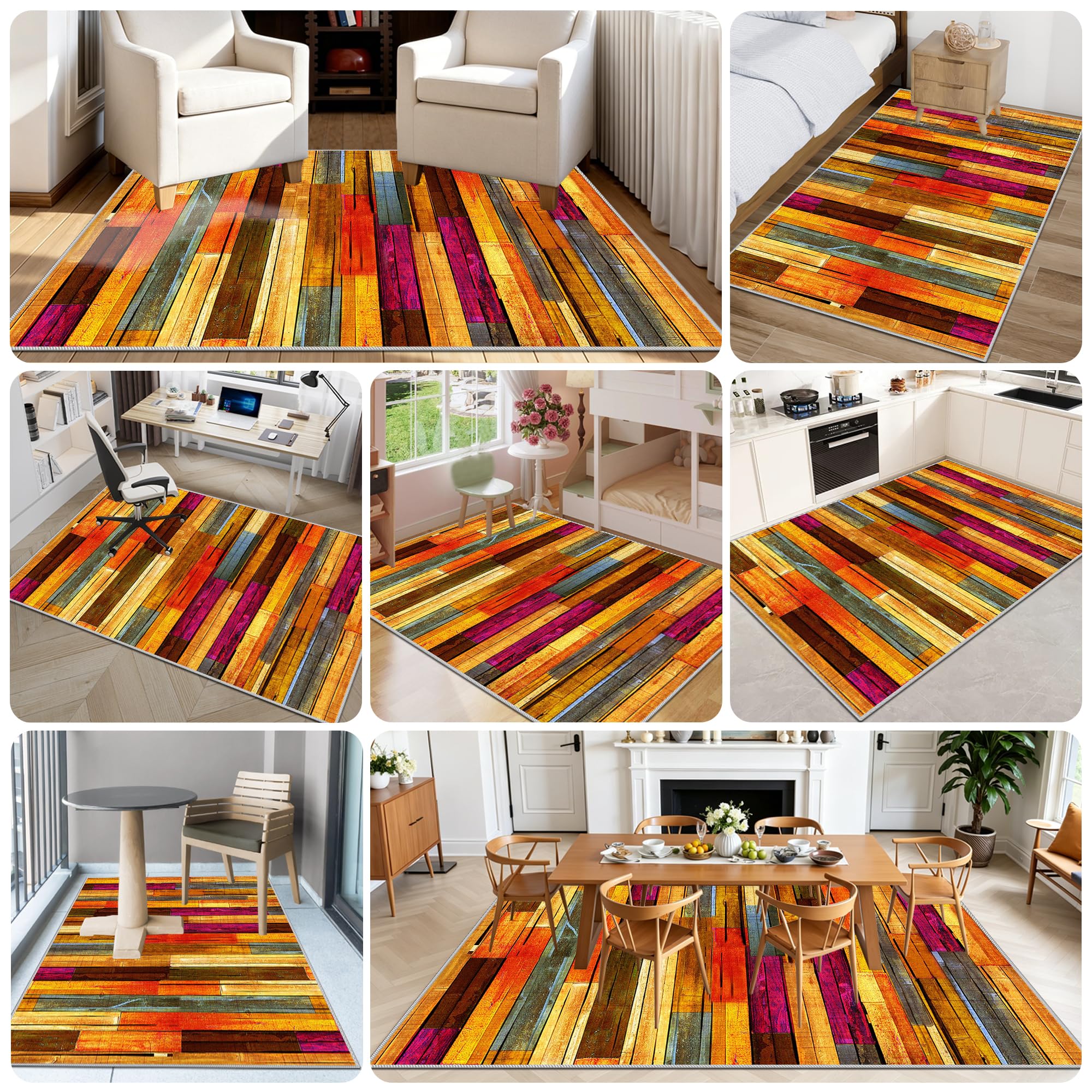 Duży antypoślizgowy dywanik do sypialni Można prać w pralce Wewnętrzny dywanik do salonu na korytarz pralnia jadalnia biuro kuchnia 200 x 220 cm / 78,74 x 86,61 cala