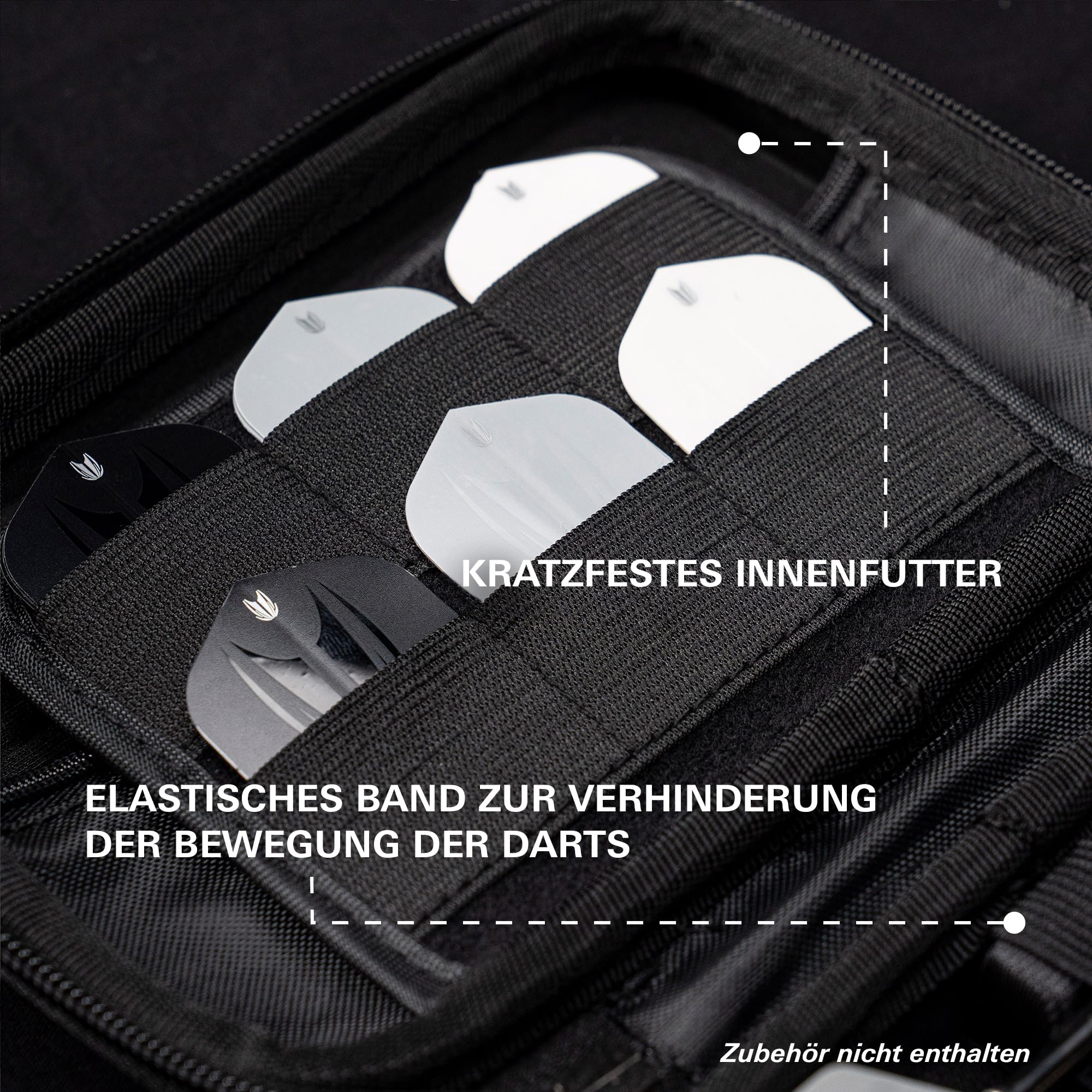 Target Darts Chris Dobey Ghost Series XL Takoma Wallet Regular – Dartkoffer schwarz/weiß | Hollywood“ Darttasche mit Reißverschluss | professionelles Zubehör | Platz für 6 komplett montierte Darts