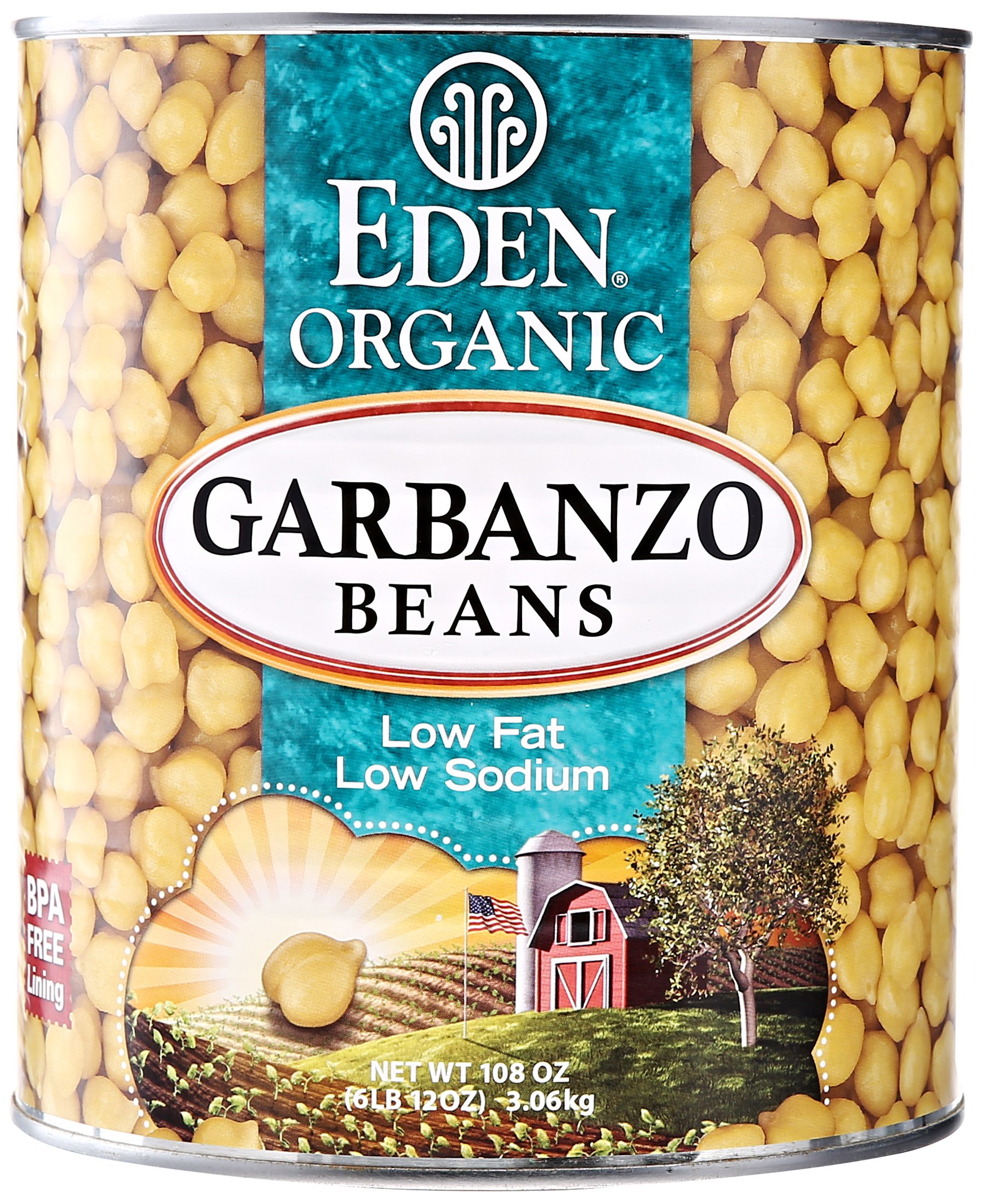 Eden Foods Organic Garbanzo Beans, 109 oz