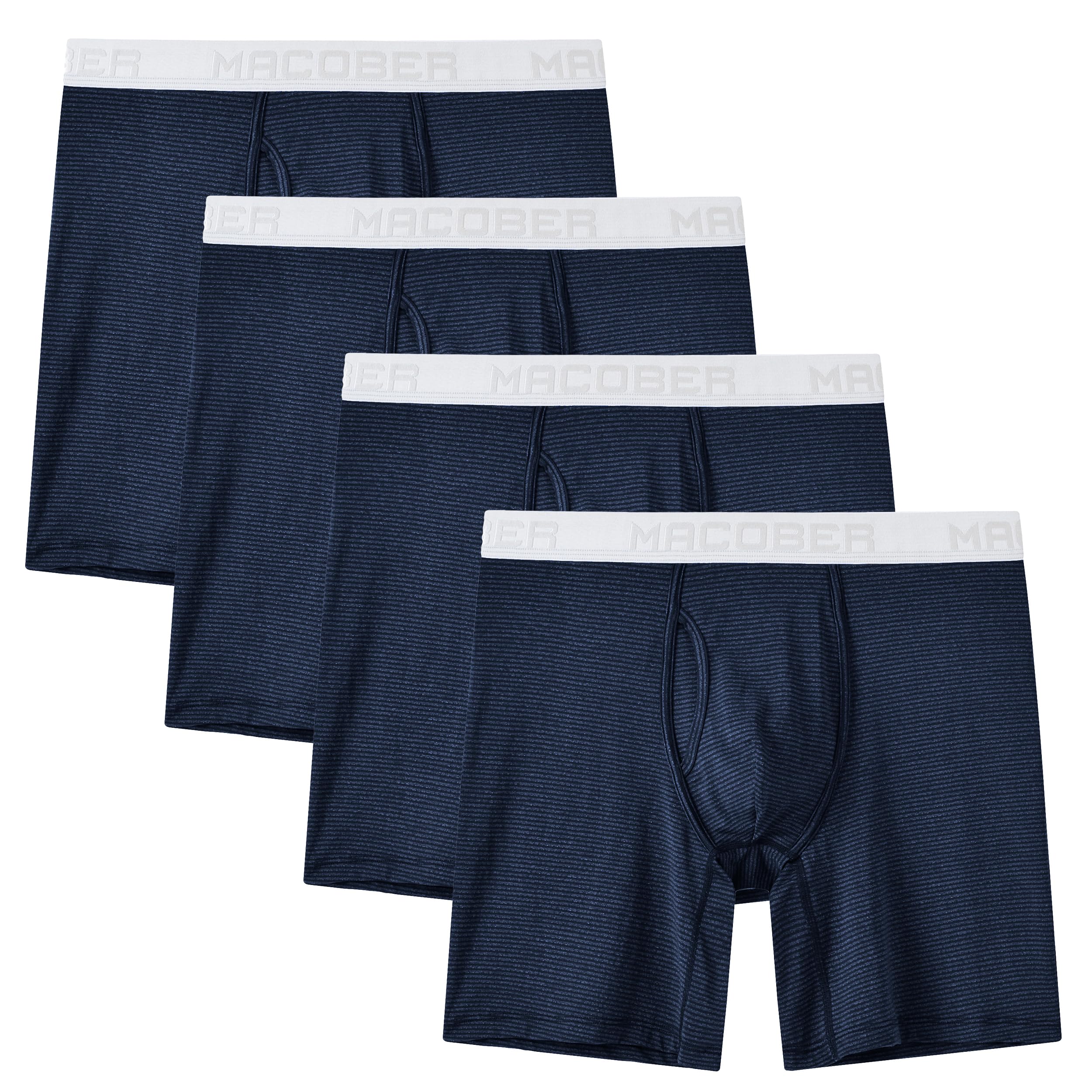 ZONBAILON Mens Underwear Stripe Moisture-Wicking Boxer Briefs