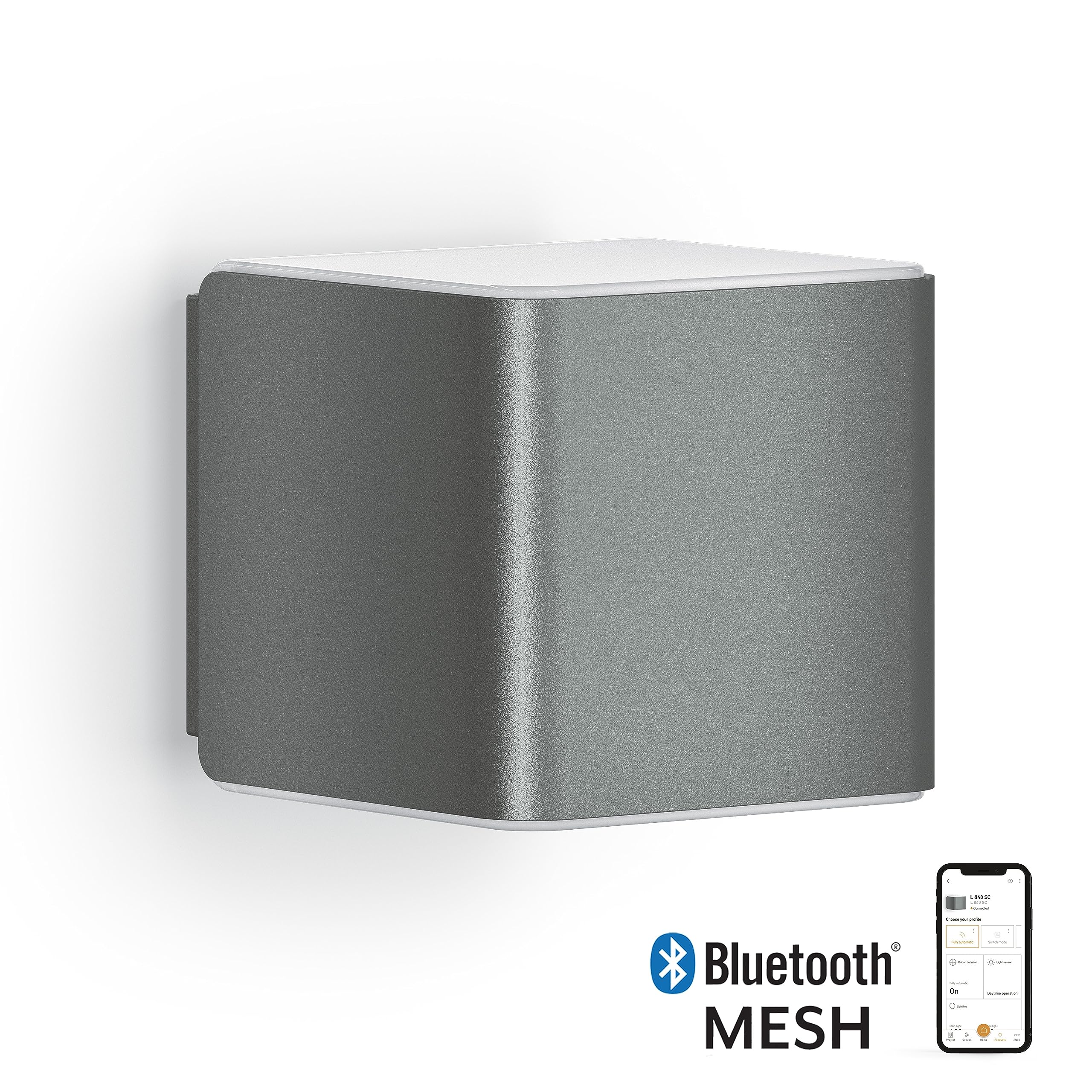Steinel L 840 SC Connect smarte LED Außenleuchte mit Bewegungsmelder, App Steuerung, 3000 K, Anthrazit