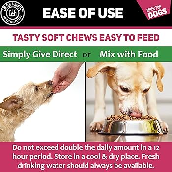 C&G Pets, Away Digestion Aid 60 Soft Chews, & Flatulence