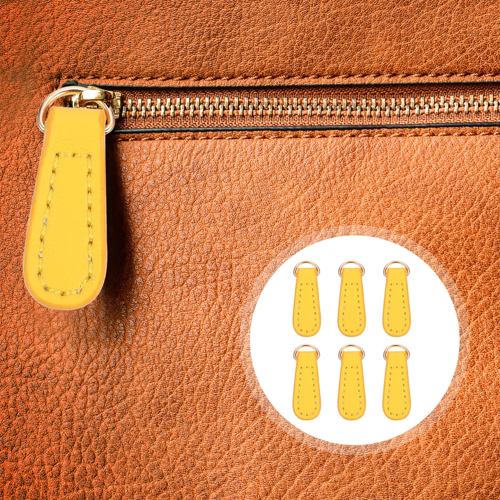 Angoily 6Pcs Zipper Pull Handle Durable Replacement Zipper Heads for Clothing Luggage and Bags Sturdy Zip Pulls for Jackets and Backpacks