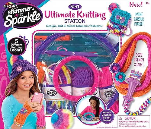 Cra-Z-Art Shimmer 'n Sparkle 5 en 1 Ultimate Knitting Station