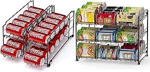 Amazon.com: Simple Houseware Stackable Can Rack + Soda Can Dispenser ...