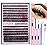 FANXITON DIY Individual Eyelash Extension Kit, Thick Volume Lash Clusters 40D+50D D Curvature, 280 Pieces Thin Band Cluster Lashes with Bond and Seal Tweezers