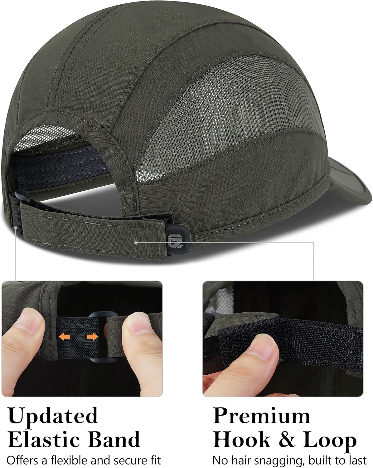 GADIEMKENSD Outdoor Running Hat Breathable Mesh 2PACK - Image 3