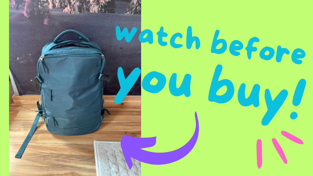 Watch Honest Review of coowoz Travel Backpack 25L on Amazon Live