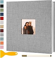 Vista 7 de Álbum de fotos autoadhesivas, álbumes de recortes, álbumes de fotos magnéticos para fotos de 4 x 6, 5 x 7, 8 x 10, páginas adhesivas para bebé, Azul