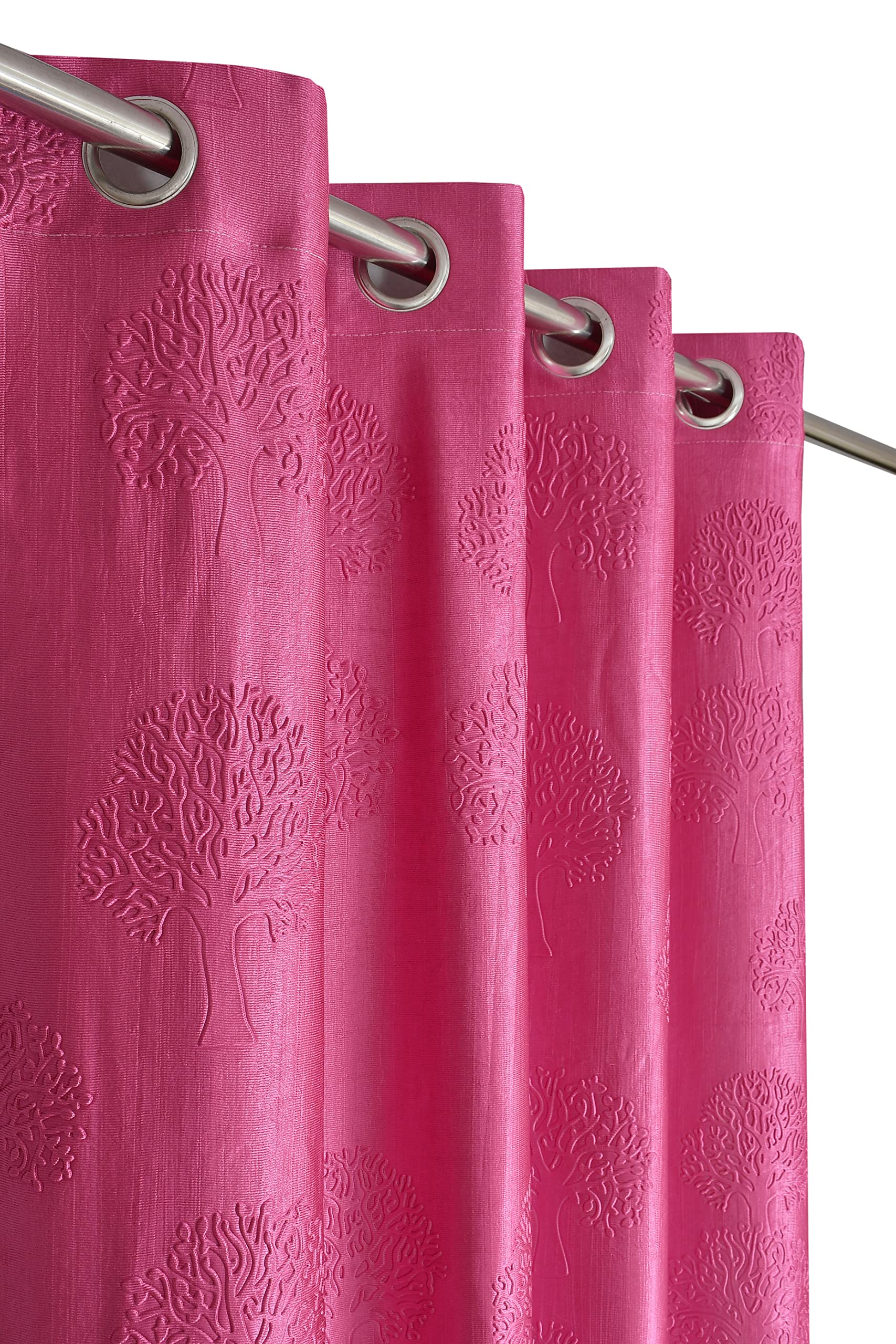 GOYTEX Premium Polyester Semi Sheer Floral Grommet Window Curtains 5 Feet Long Set Of 2 (Pink, 4 Feet X 5 Feet ) (B09TH5YMFJ) Amazon Price History, Amazon Price Tracker
